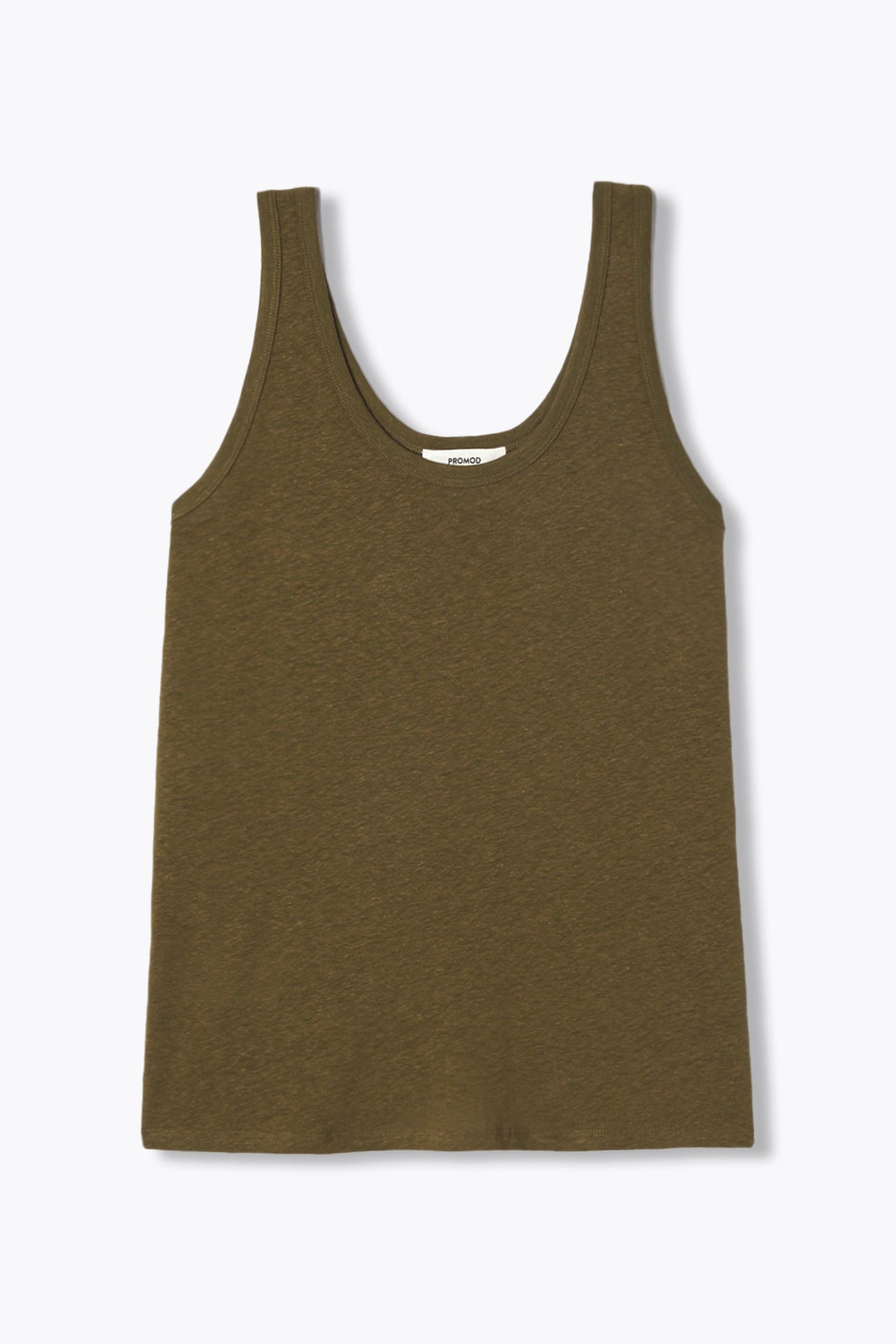 Linen-blend sleeveless top
