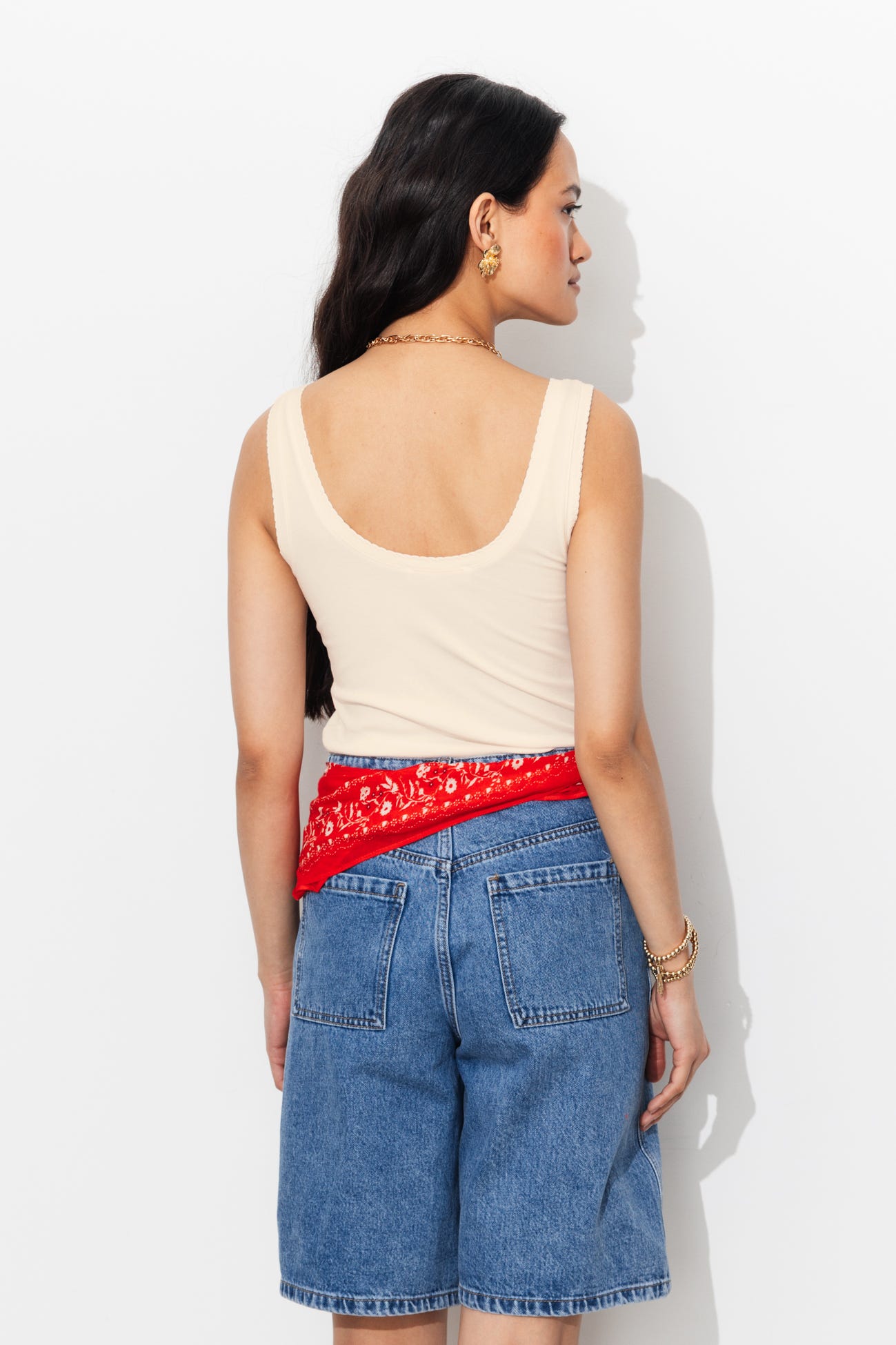 Débardeur jersey côtelé Femme