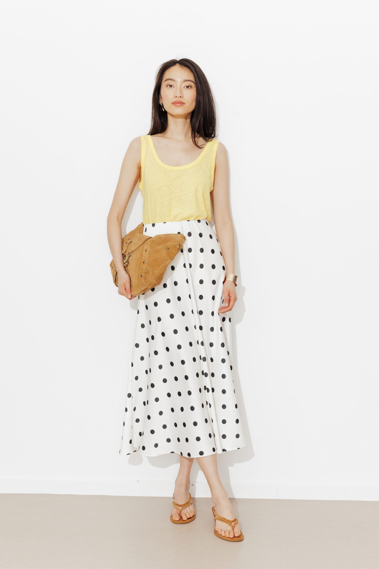 Linen-blend sleeveless top