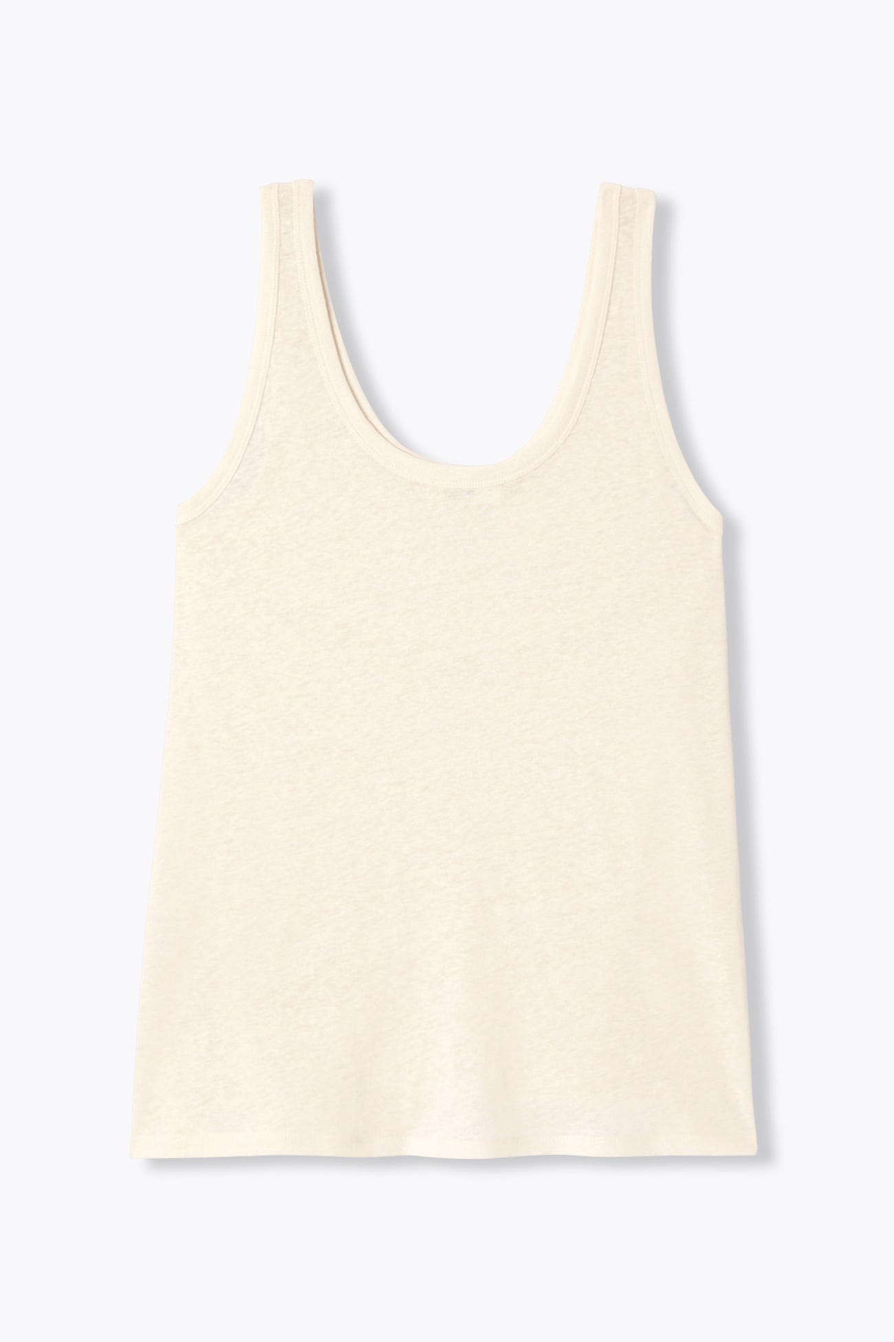 Linen-blend sleeveless top