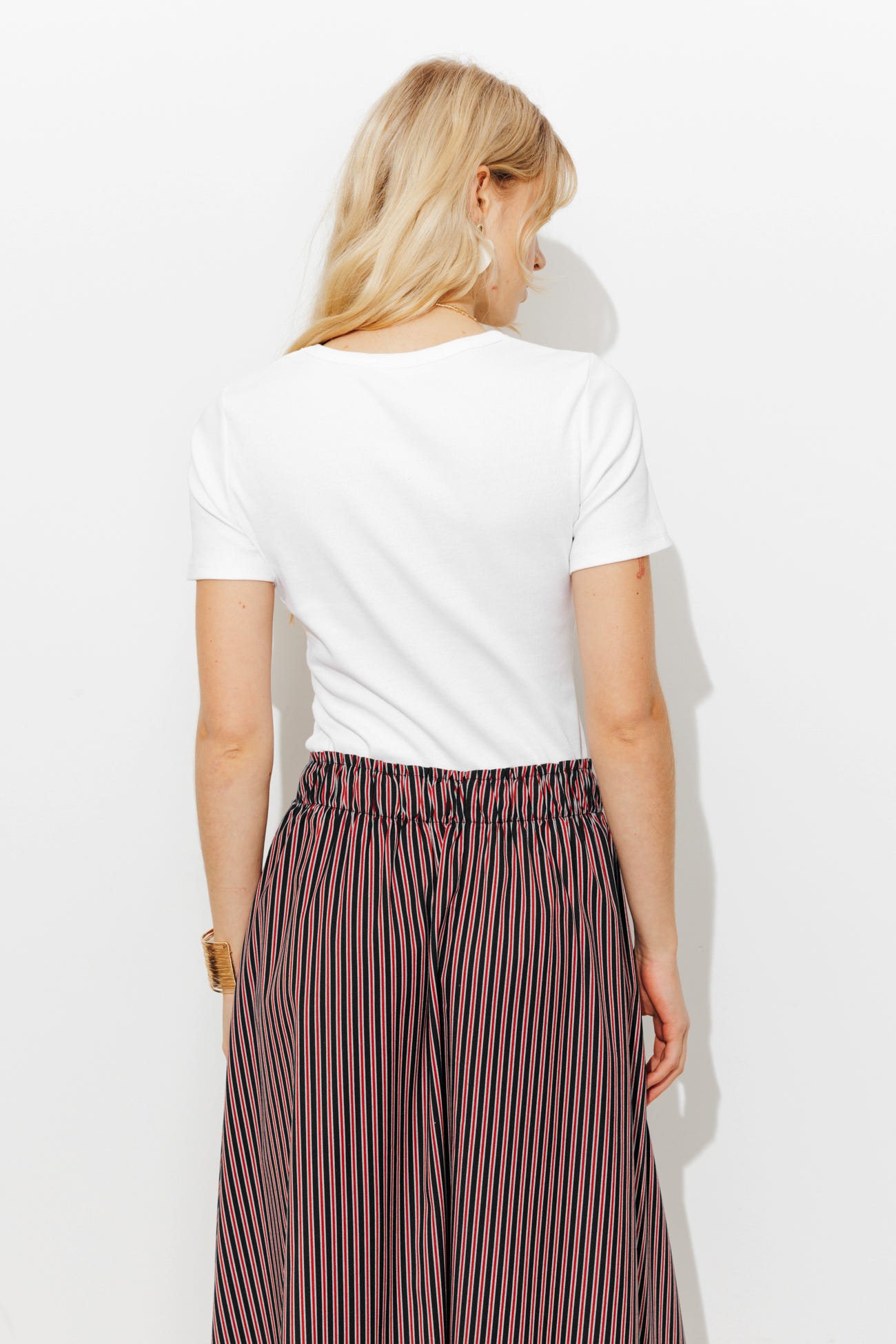 Ribbed cotton t-shirt