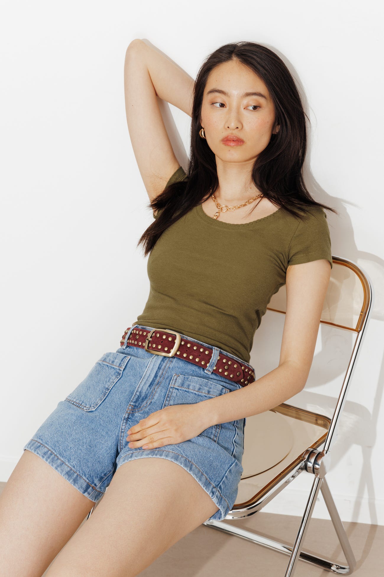 Camiseta cuello redondeado