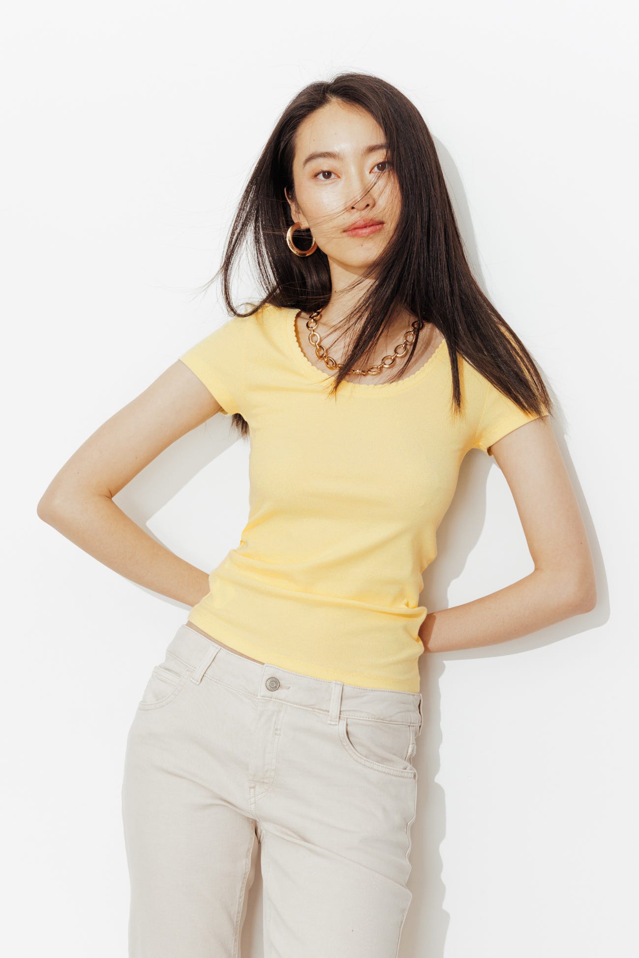 Scoop neckline t-shirt
