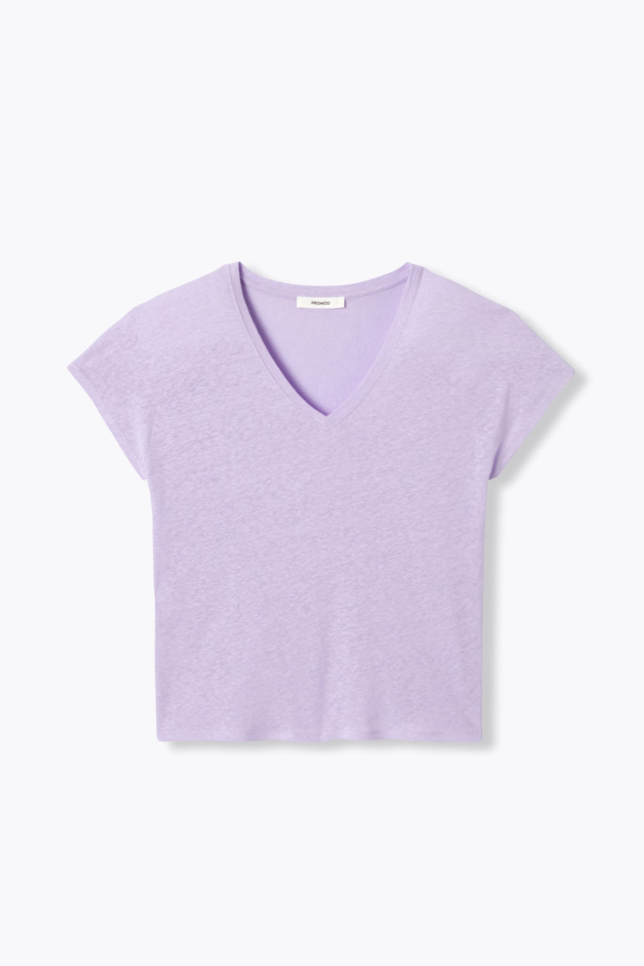 T-shirt uni col V Femme