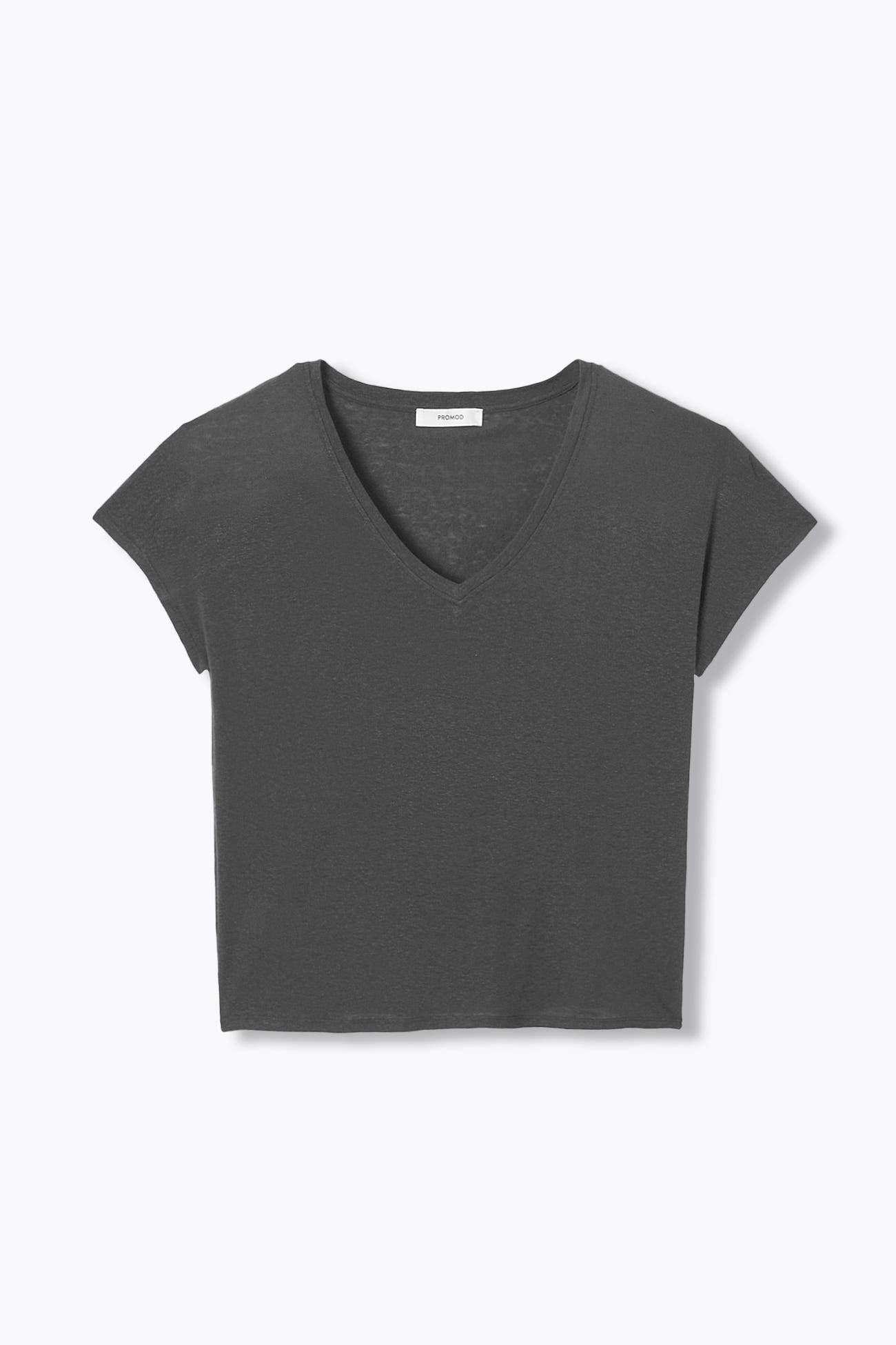 T-shirt uni col V Femme