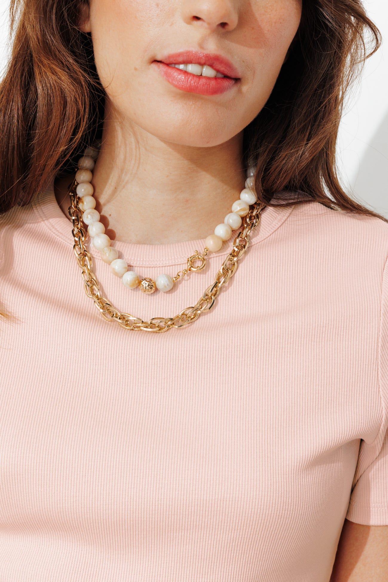 T-shirt in cotone a costine