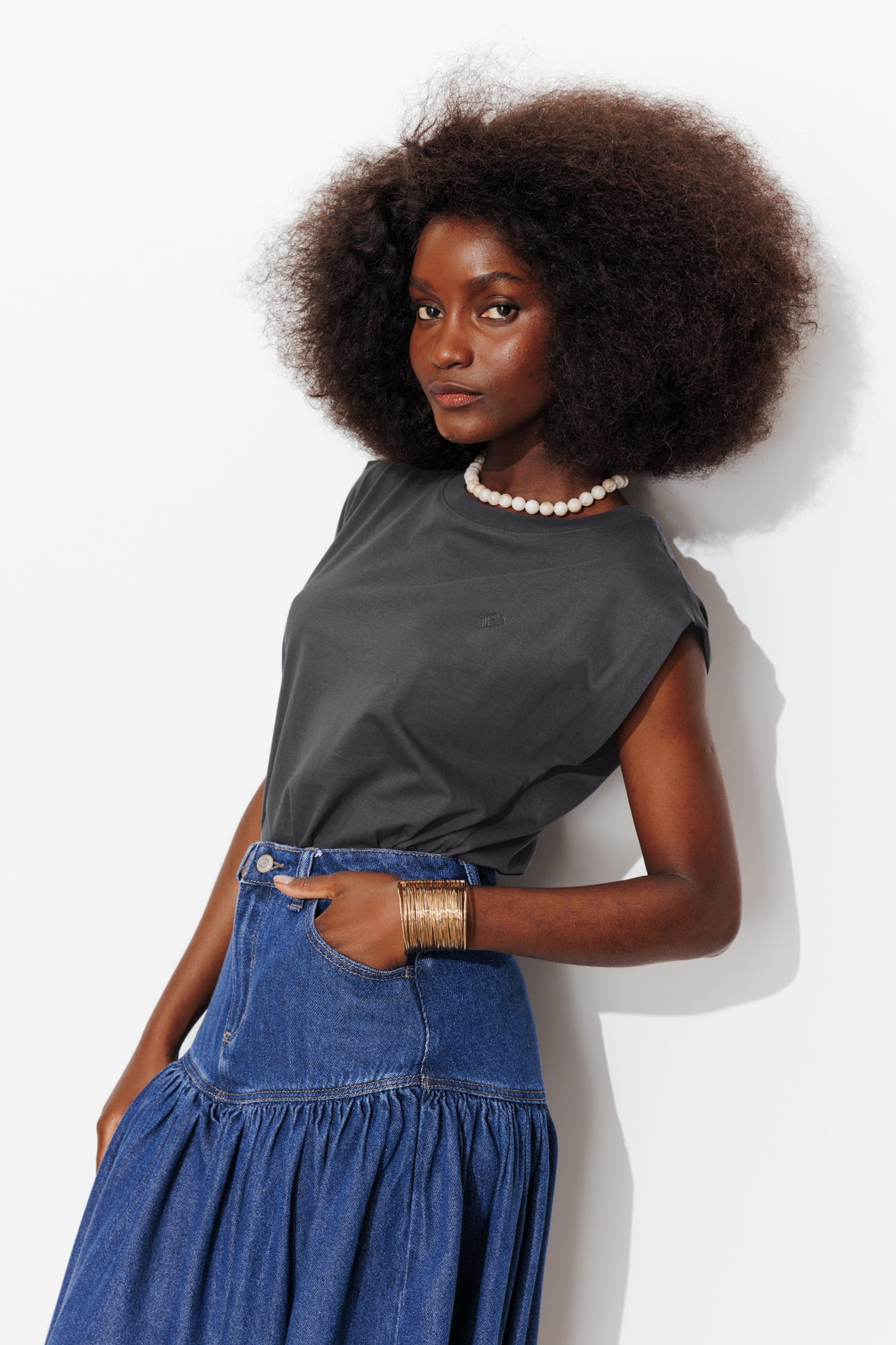 T-shirt uni logo Promod