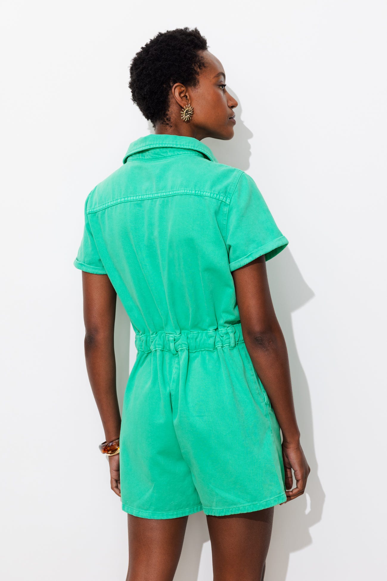 Combishort en toile Femme