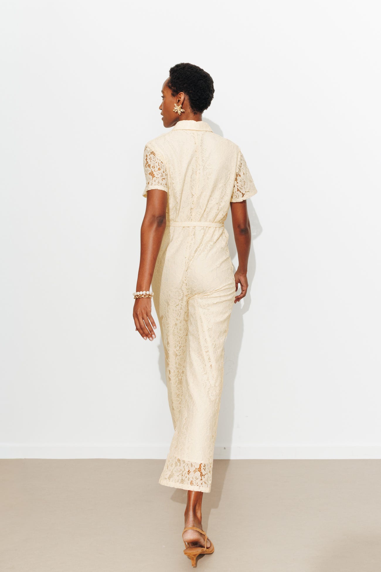 Combi-pantalon en dentelle