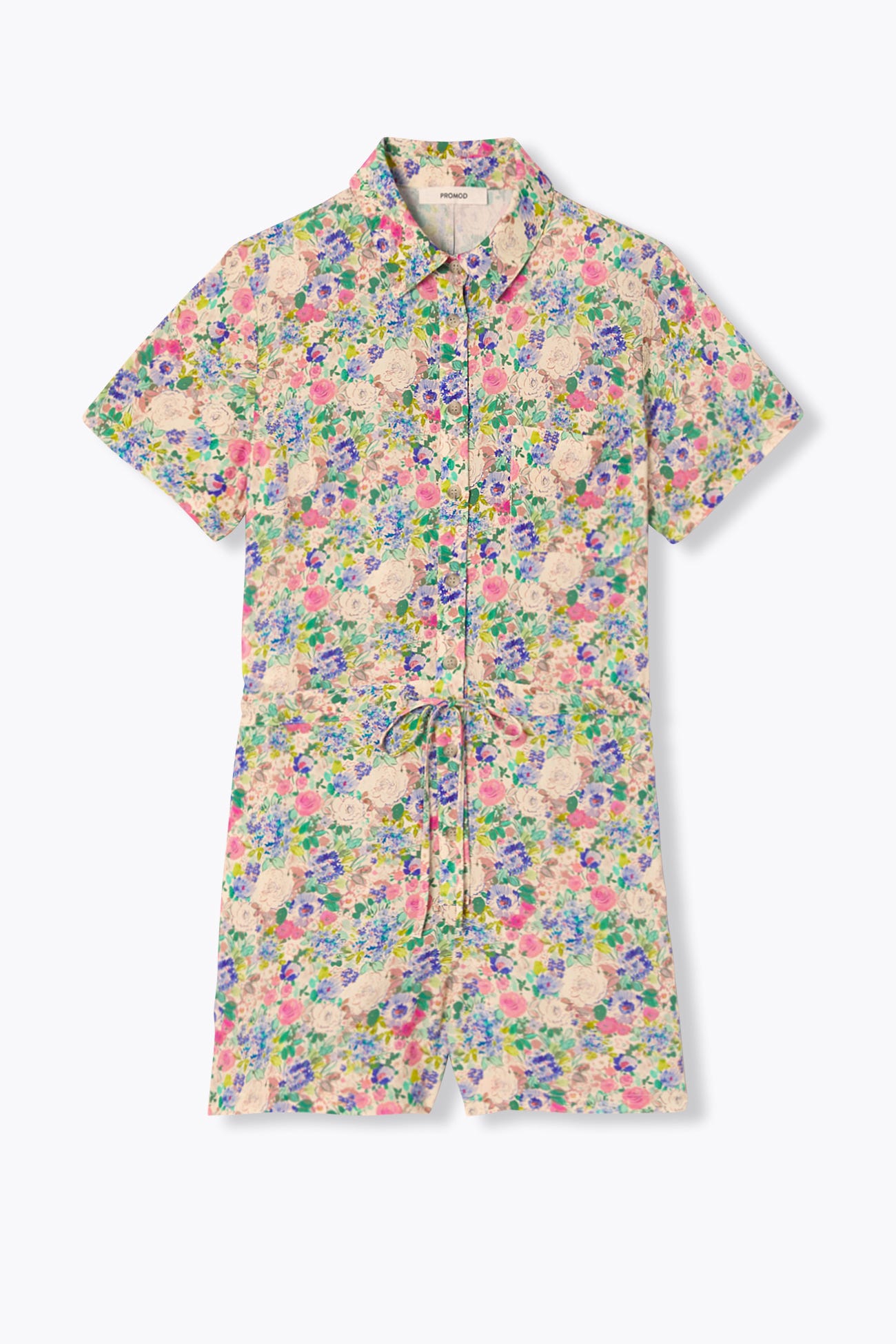 Combishort imprimé de fleurs