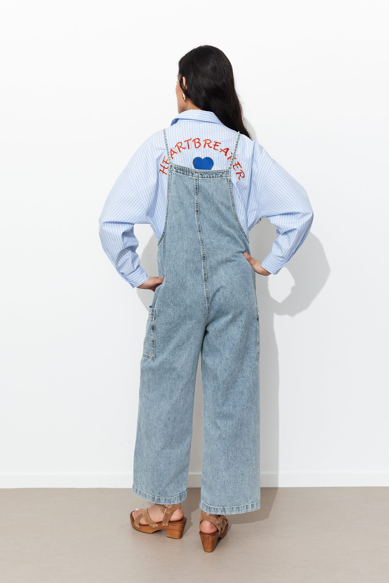 Salopette in denim da donna