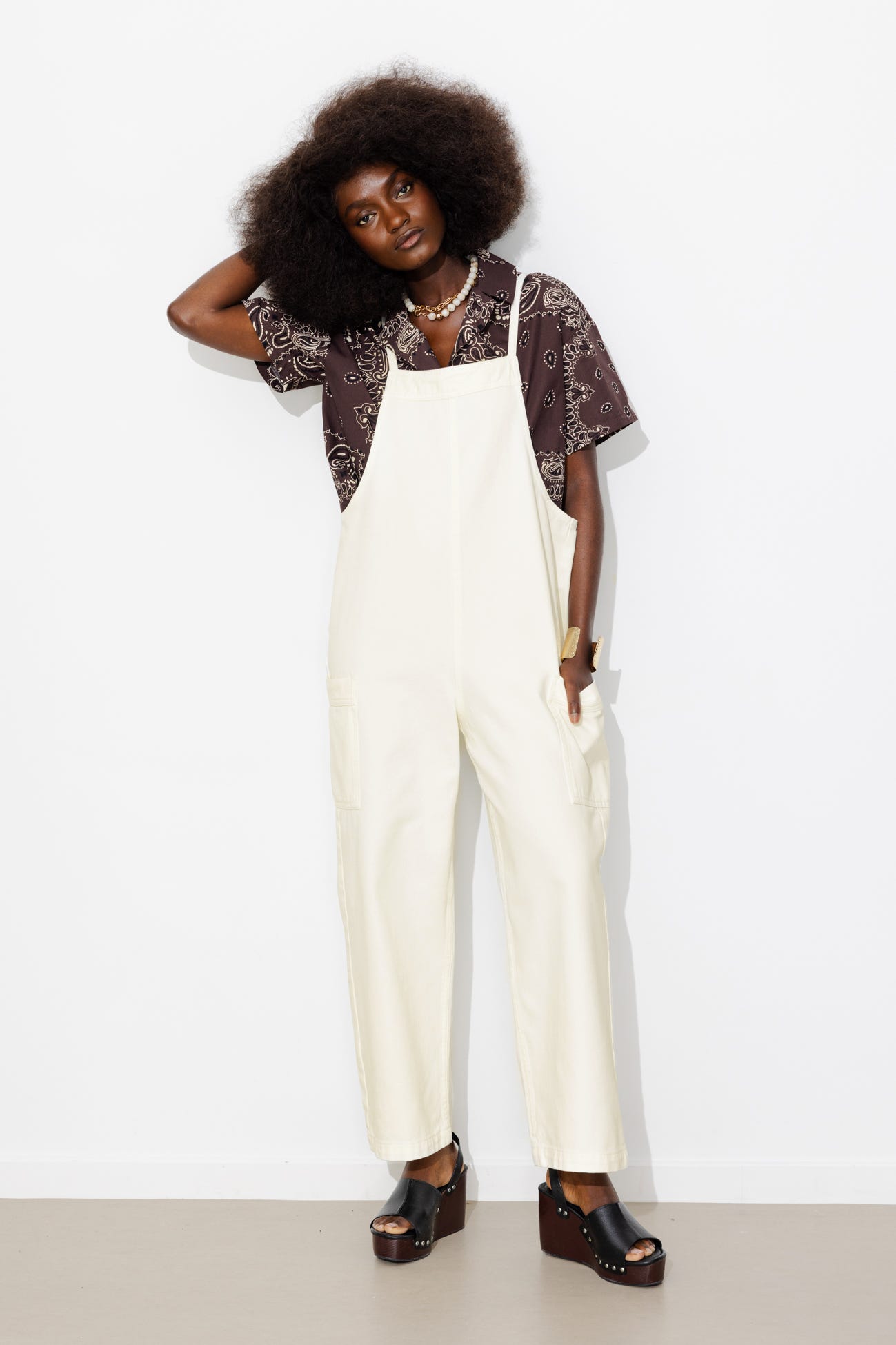 Salopette in denim da donna