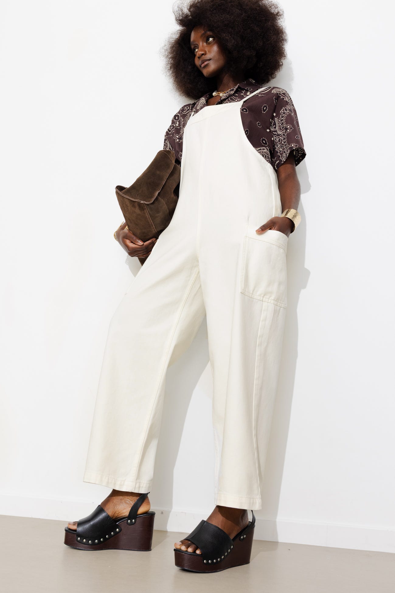 Salopette in denim da donna