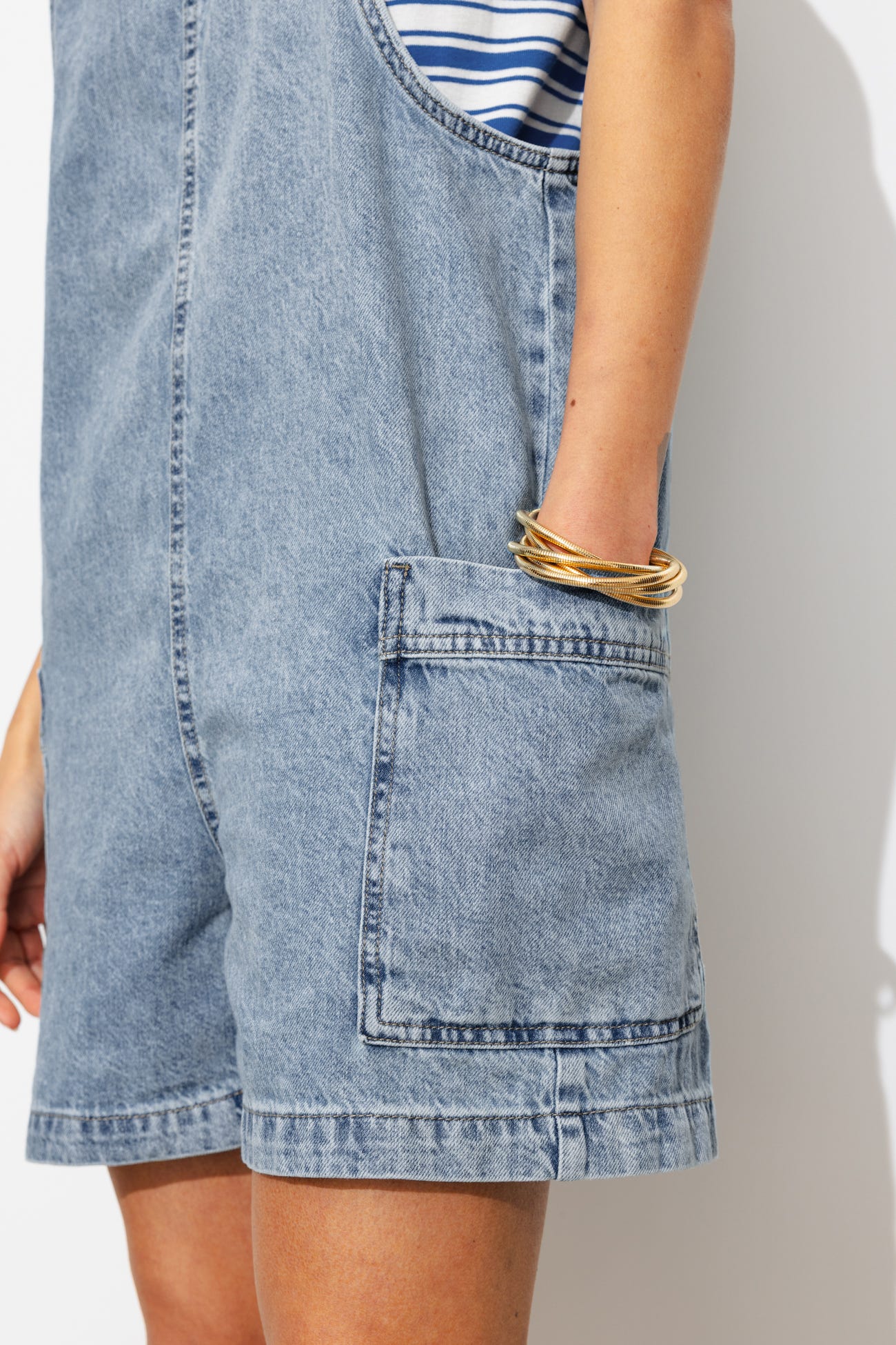 Denim shorts dungarees