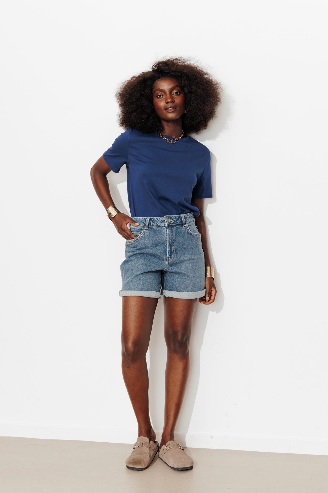 Short en toile Femme