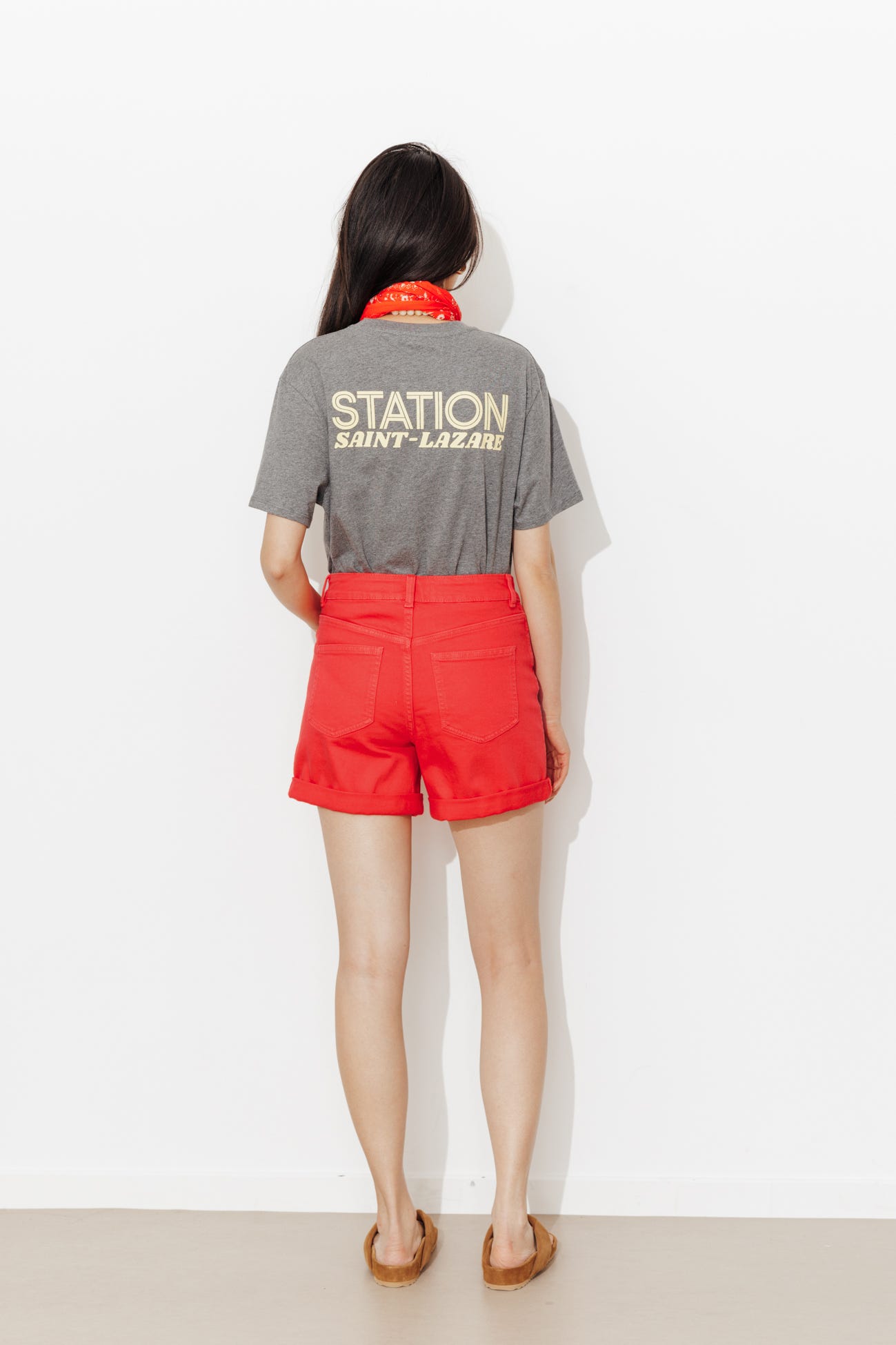 Short en toile Femme