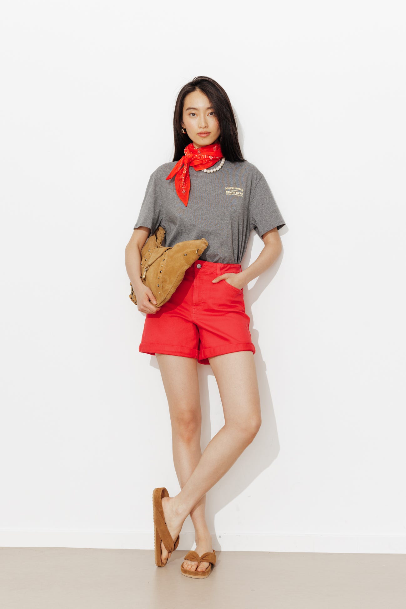 Short en toile Femme