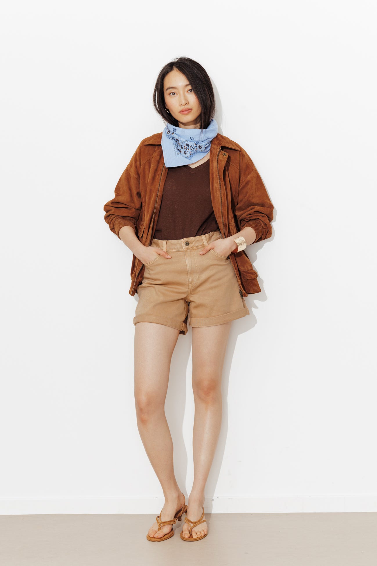 Short en toile Femme