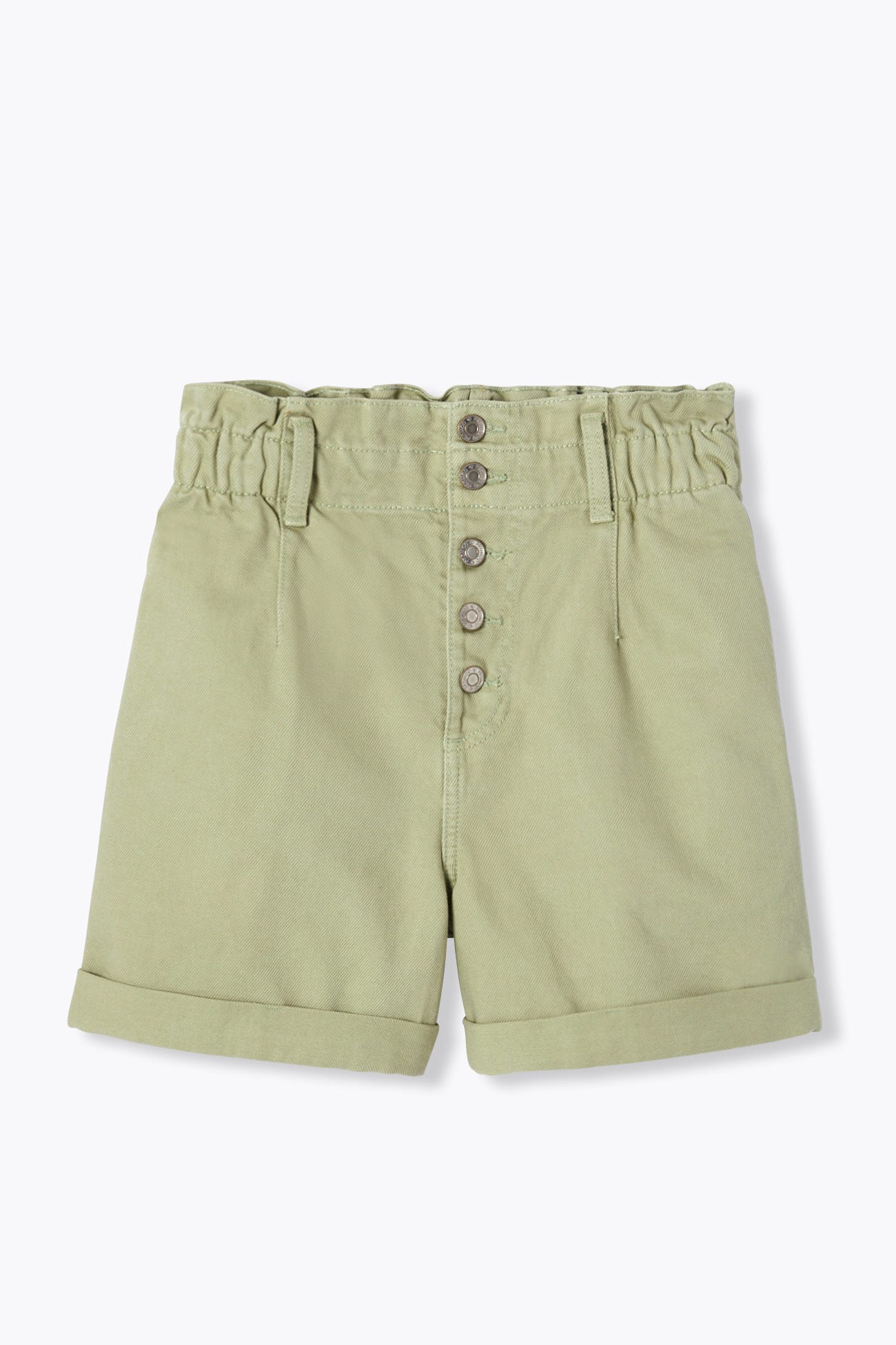 Short en jean à boutons Femme