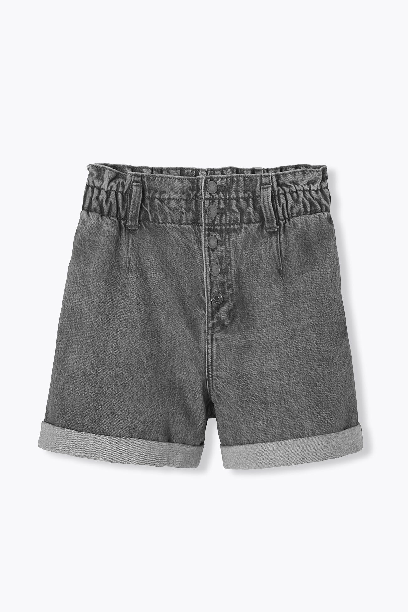 Short en jean à boutons Femme