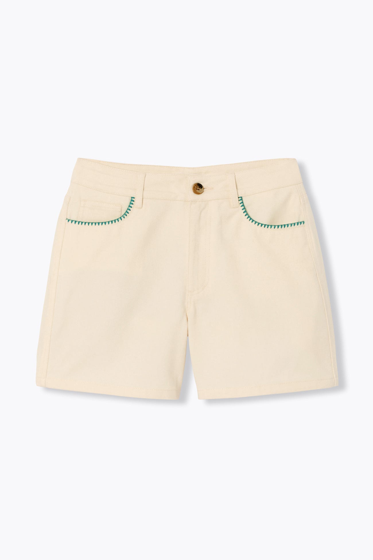 Short en toile unie Femme