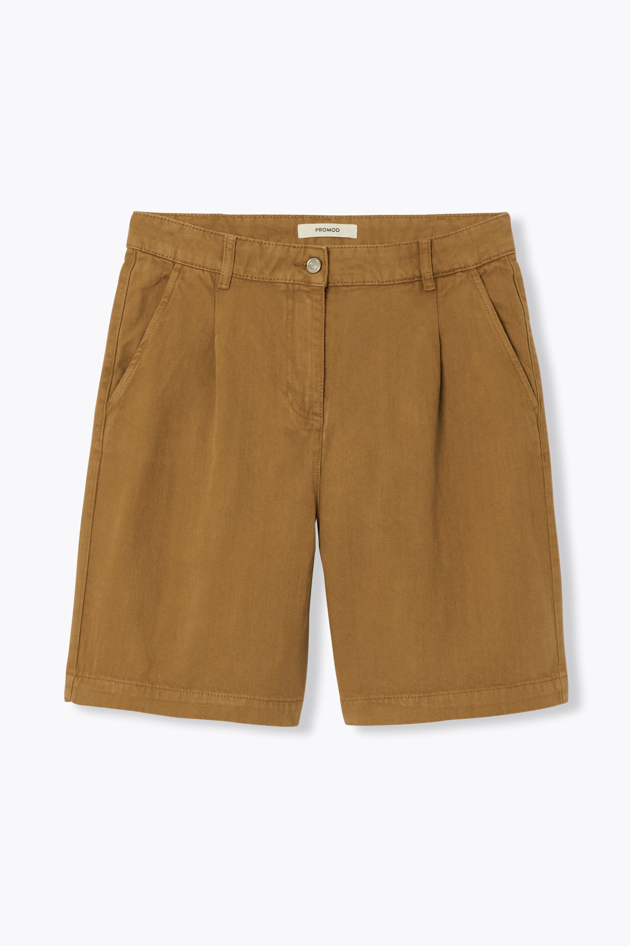 Lange Canvas-Shorts - Camel