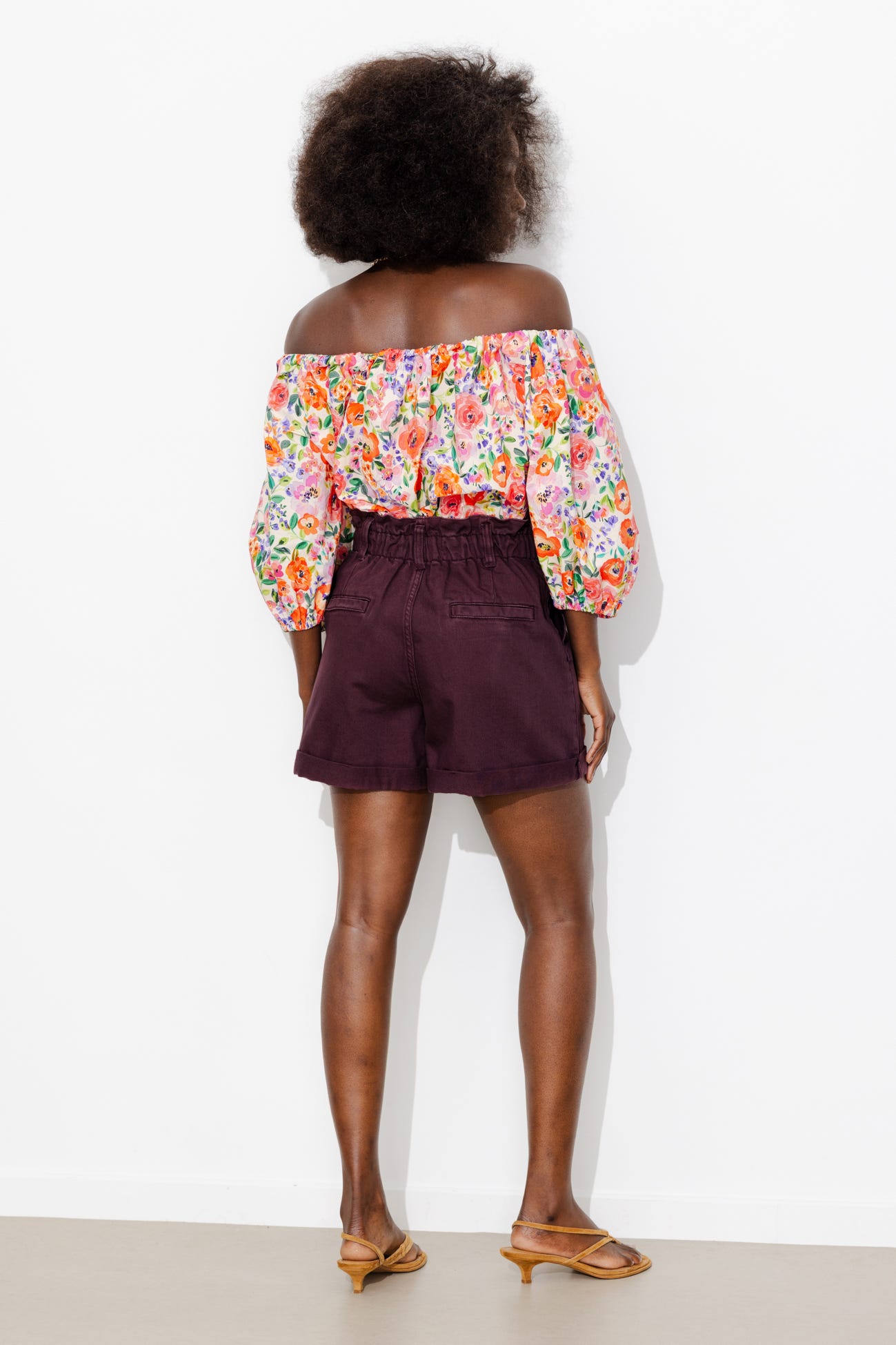 Denim buttoned shorts 