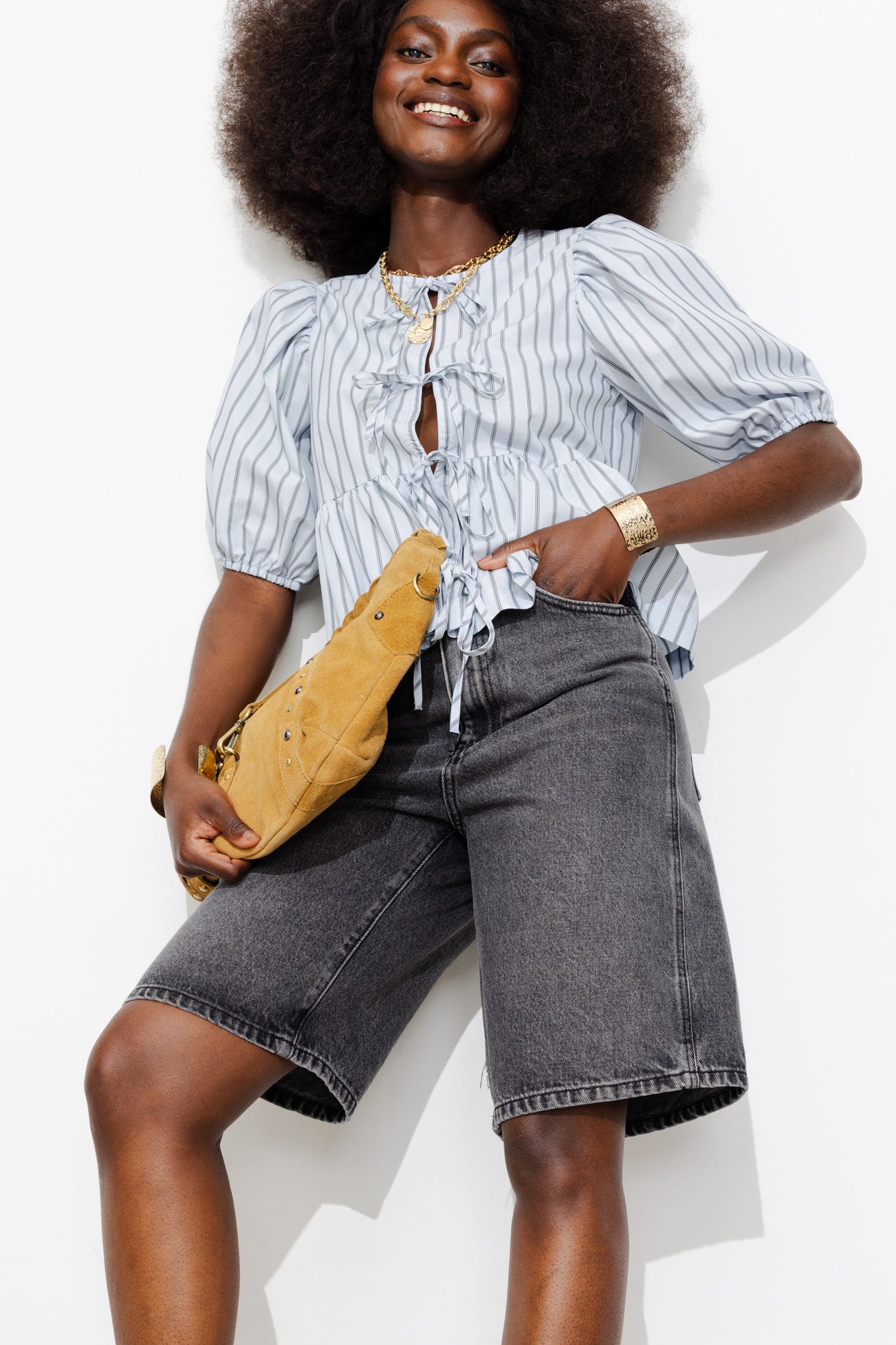 Bermuda en jean Femme