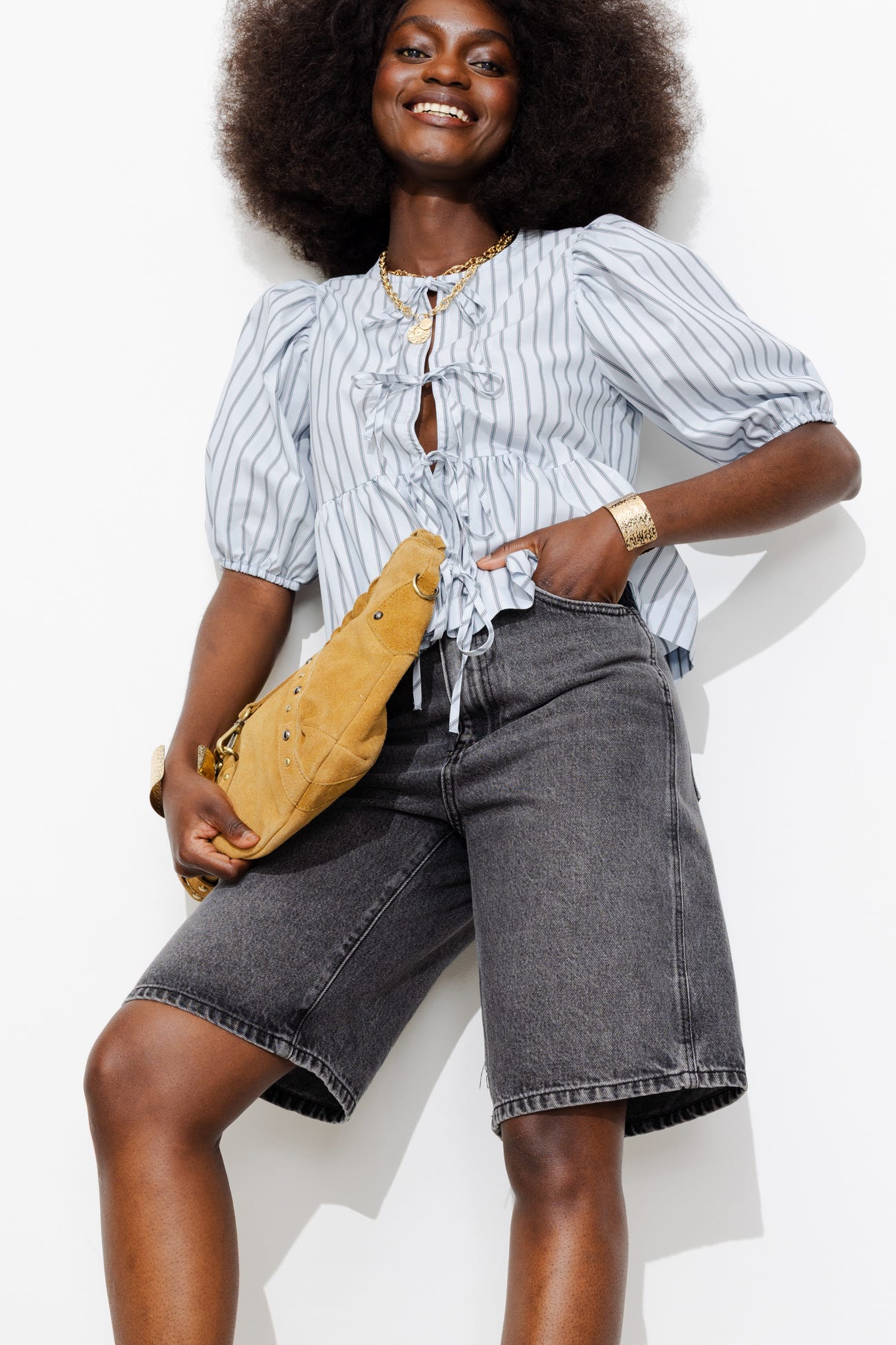 Bermuda en jean Femme