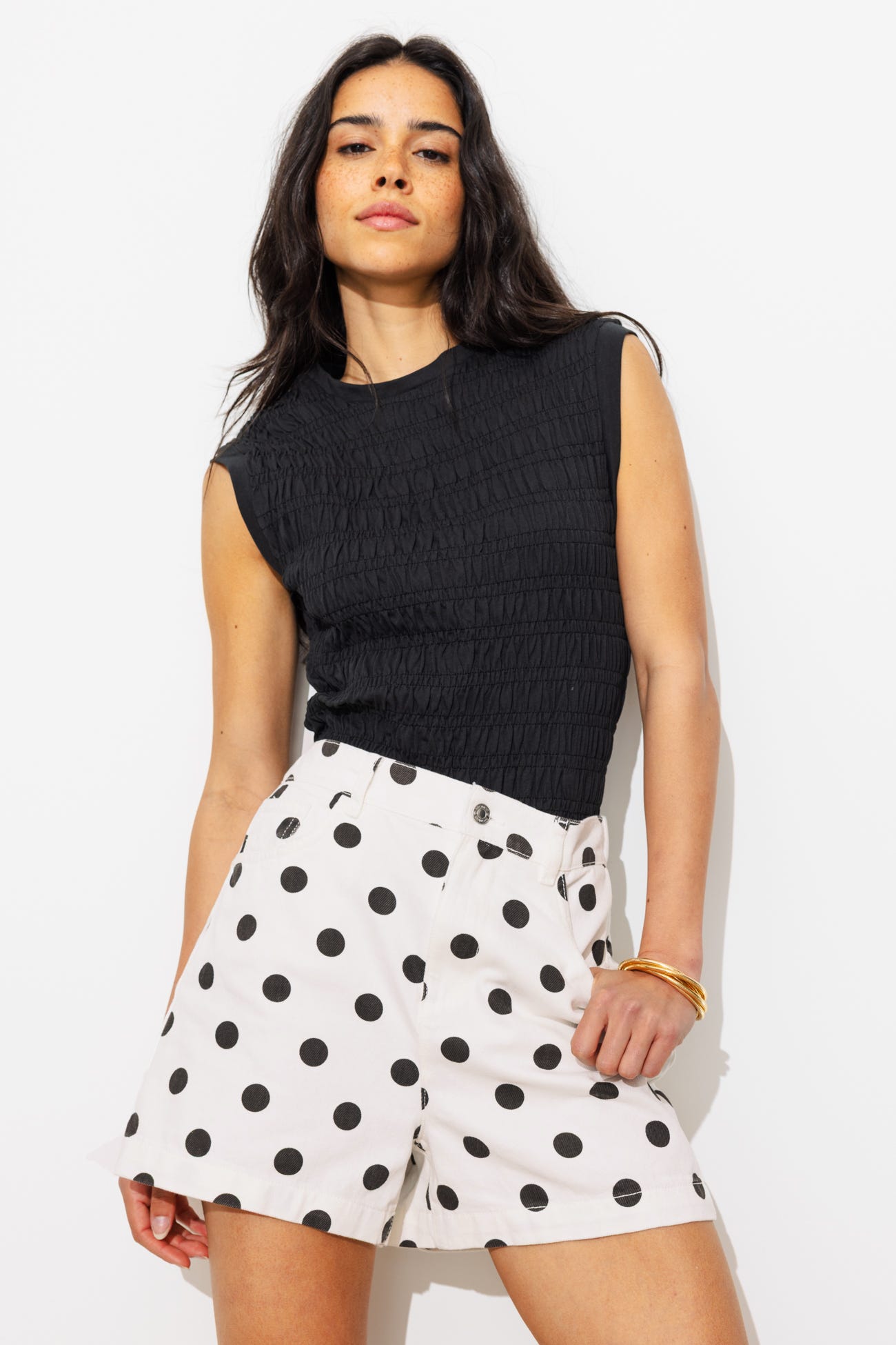 Short à pois Femme