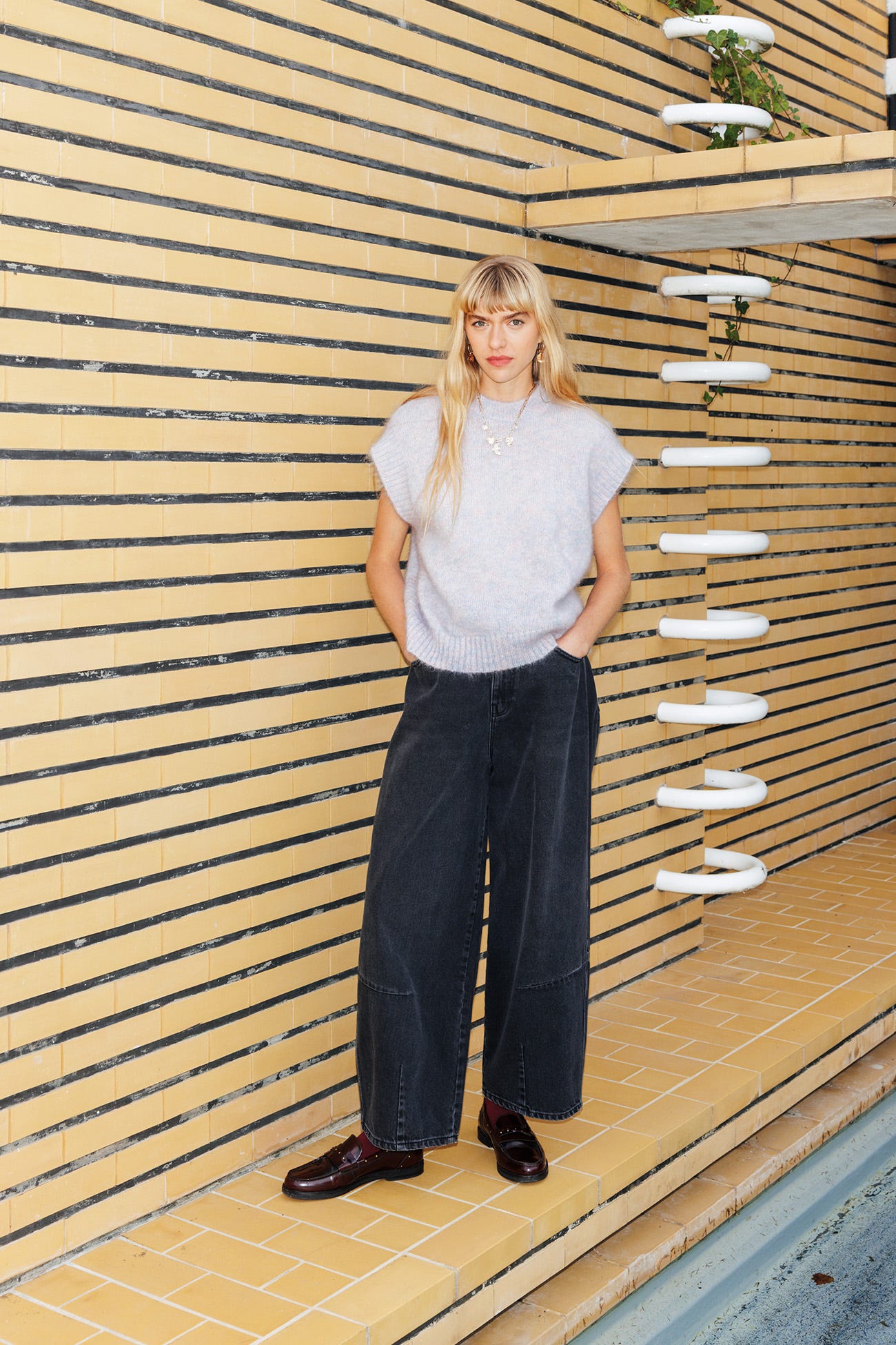 Jean taille haute barrel