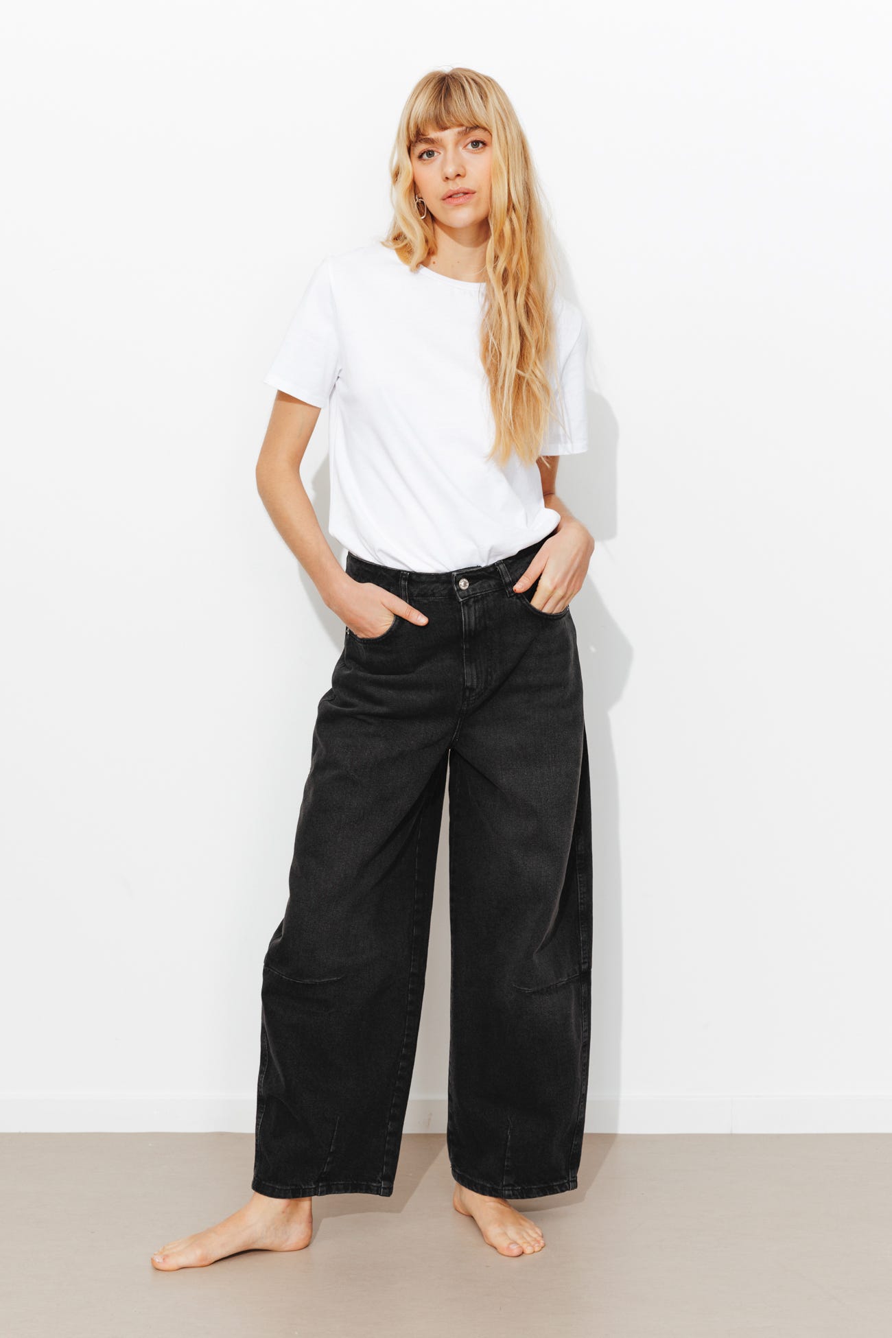 High Waist-Barrelhose