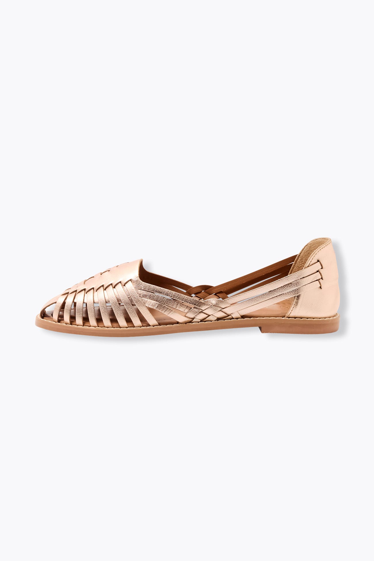 Mocassins tressés en cuir