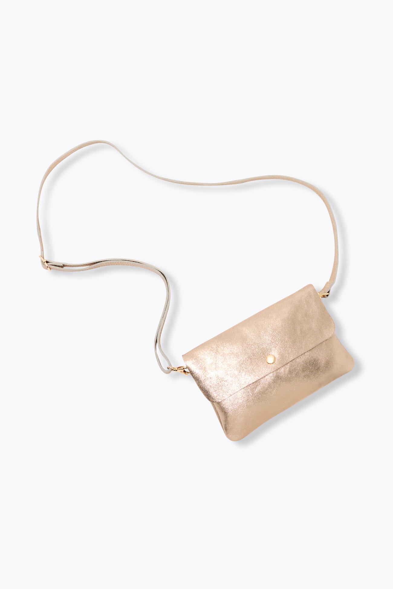 Sac pochette en cuir pailleté