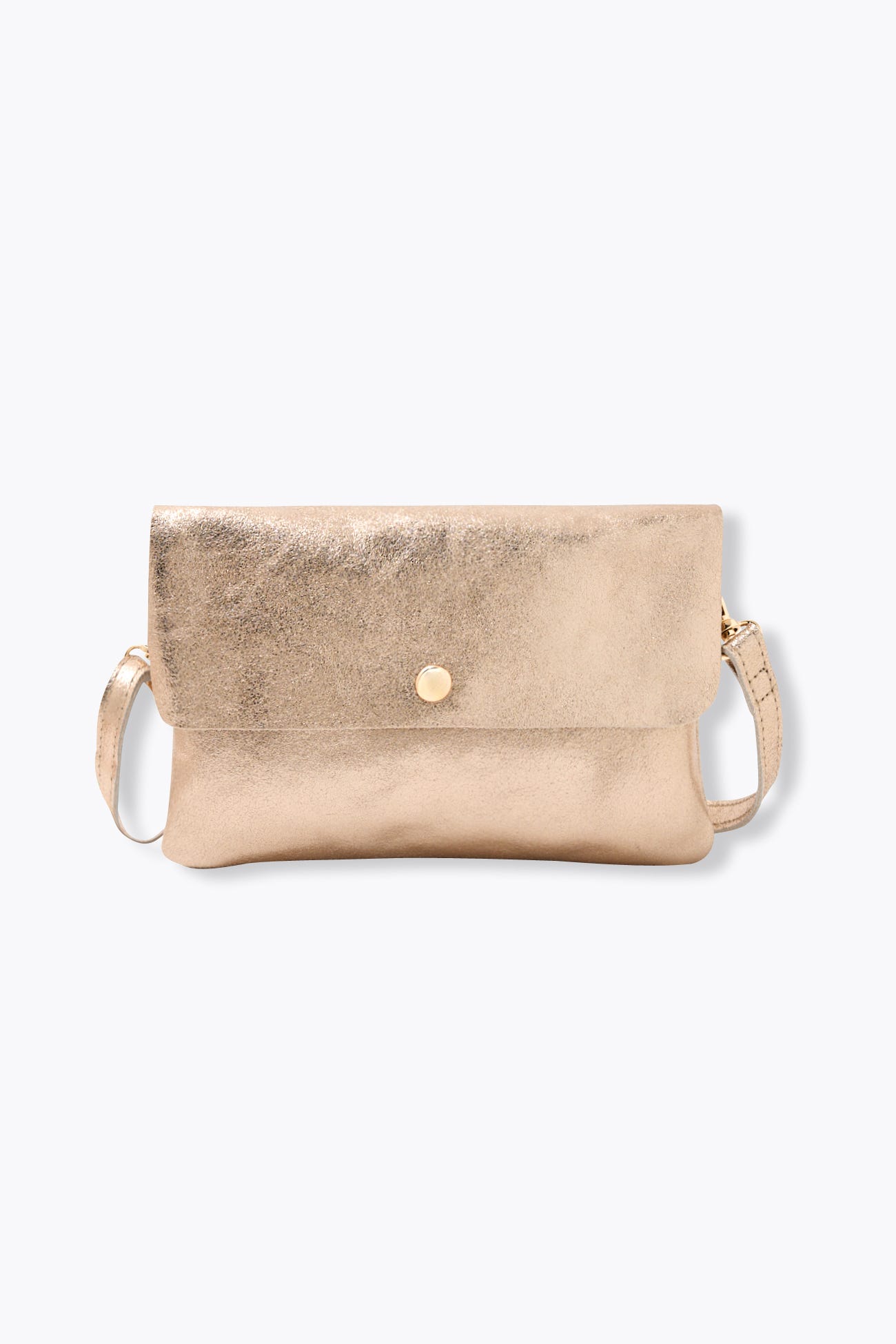 Sac pochette en cuir pailleté