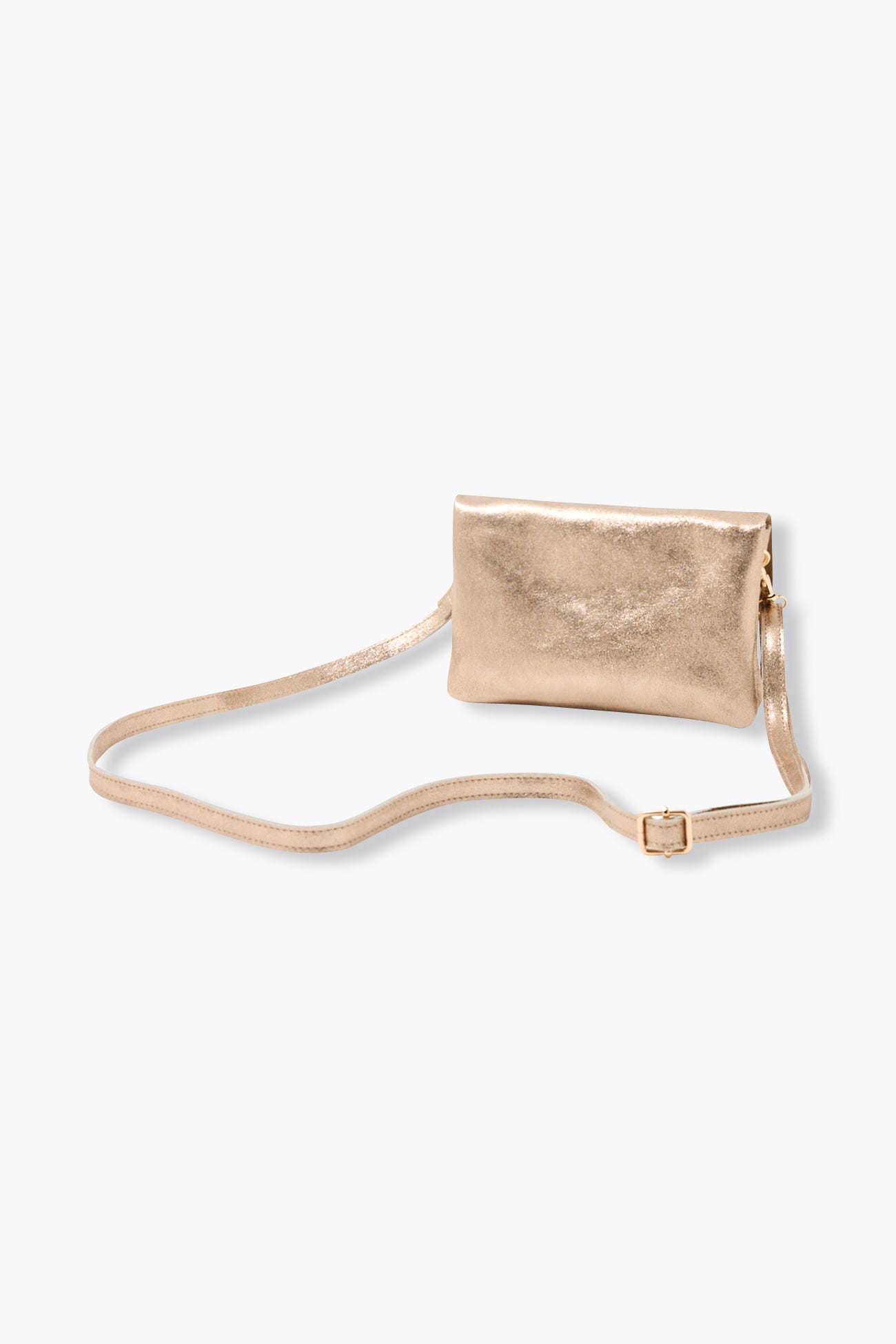 Sac pochette en cuir pailleté