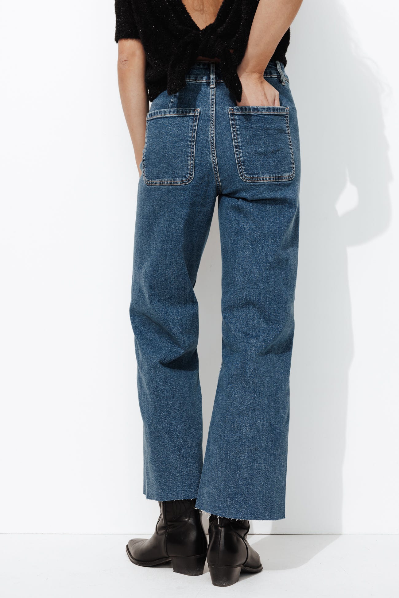 Weite High Waist-Jeans