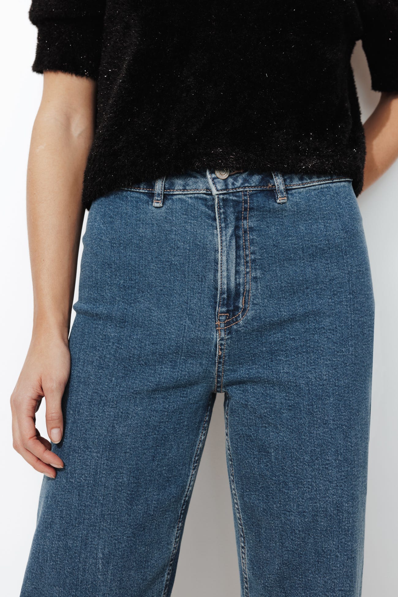 Weite High Waist-Jeans