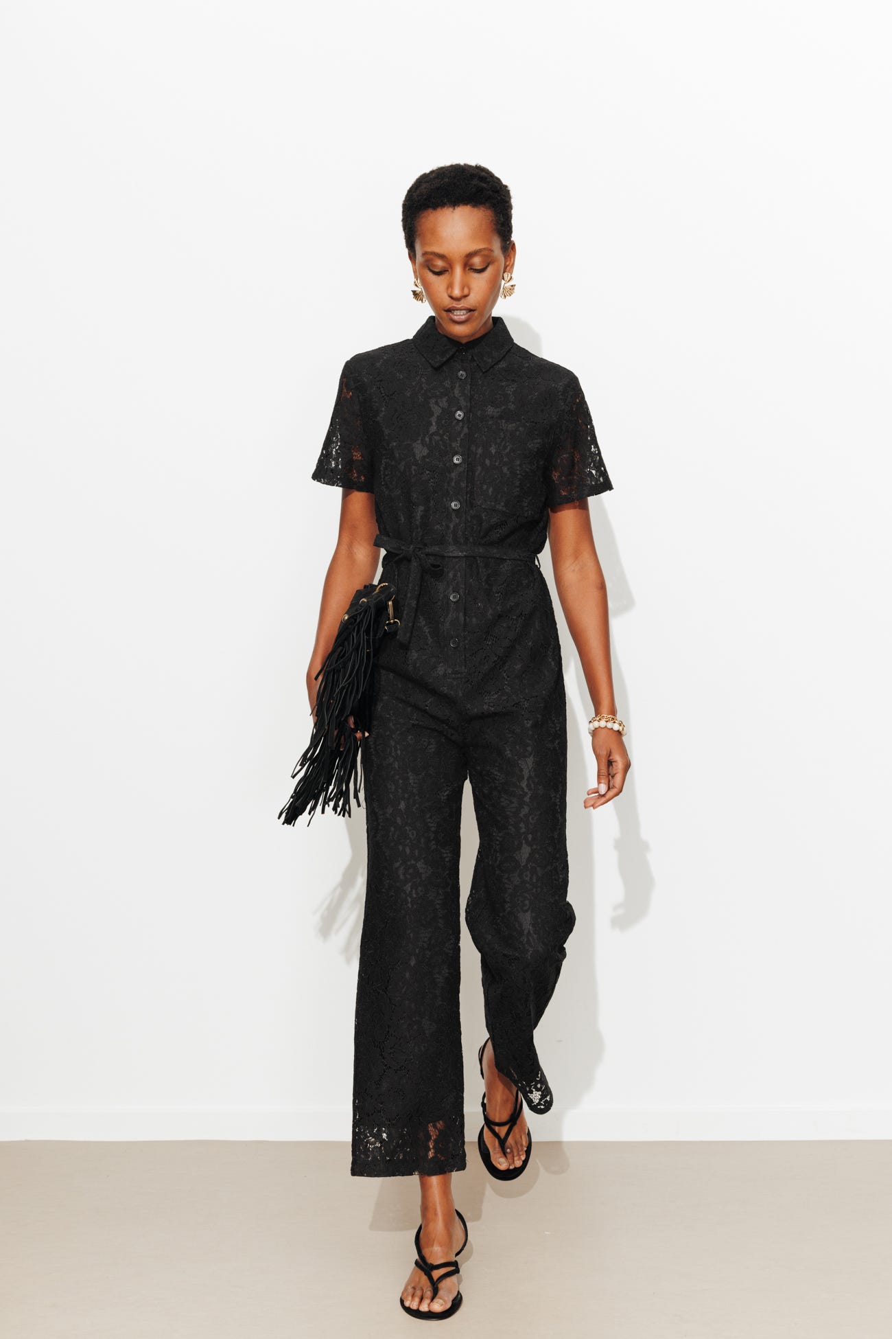 Combi-pantalon en dentelle