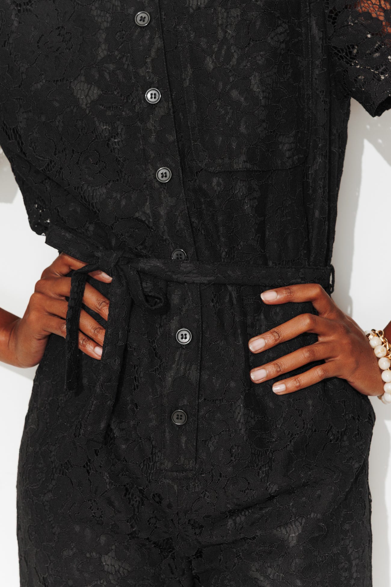 Combi-pantalon en dentelle