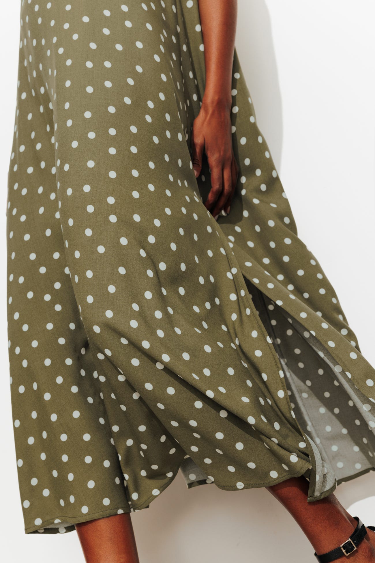 Robe longue à pois Femme