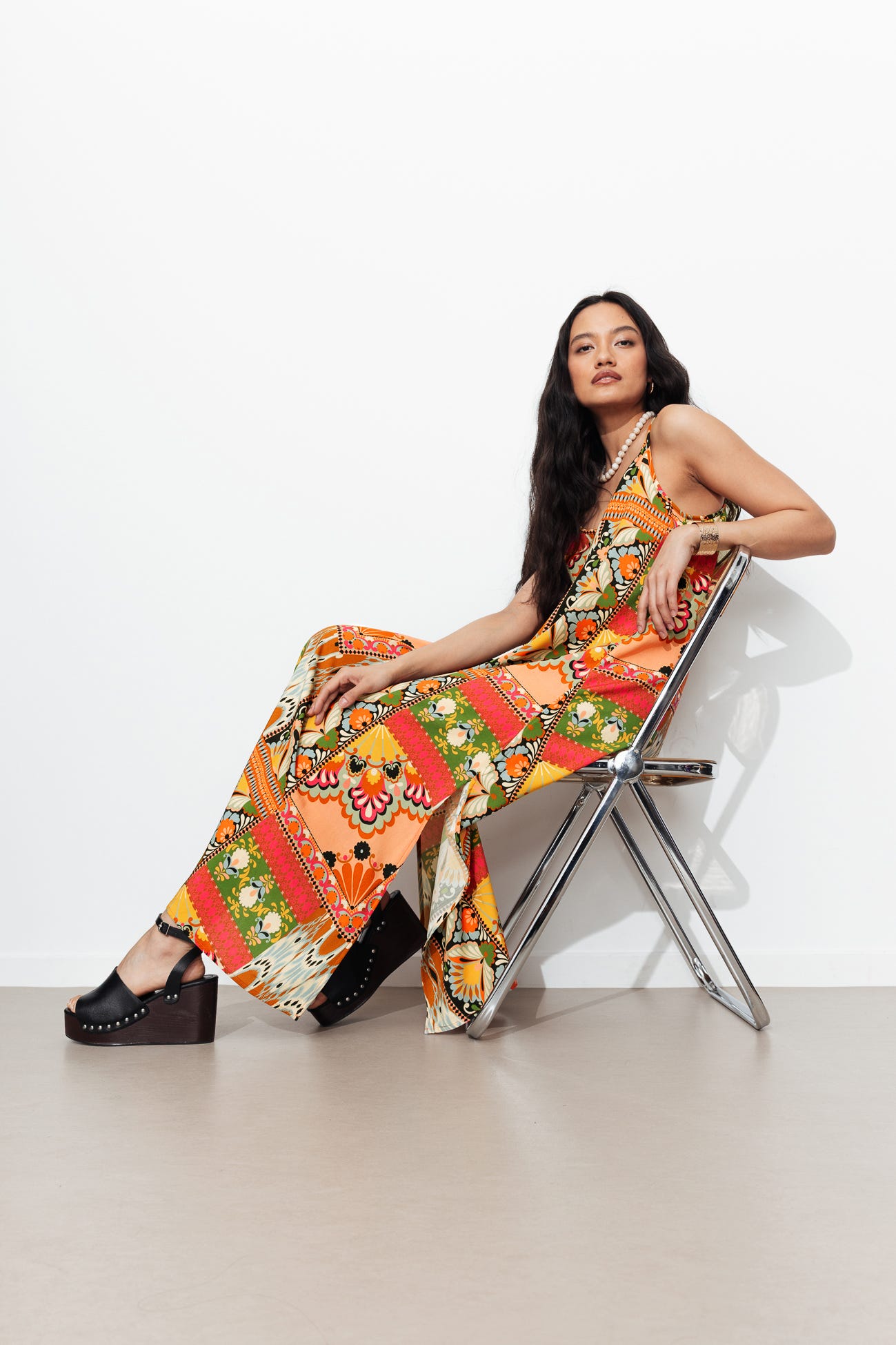 Robe longue à bretelles Femme