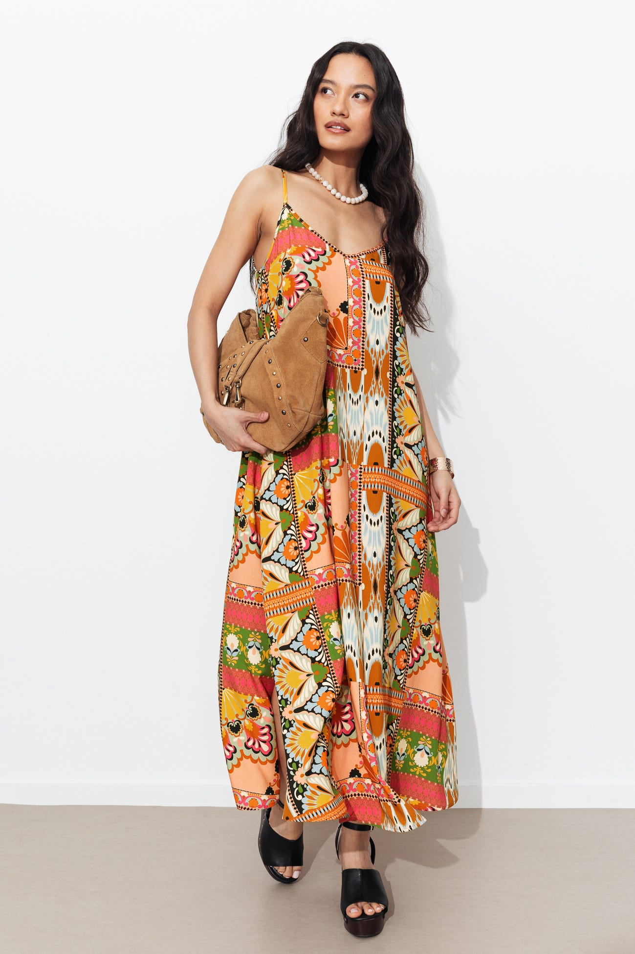 Robe longue à bretelles Femme