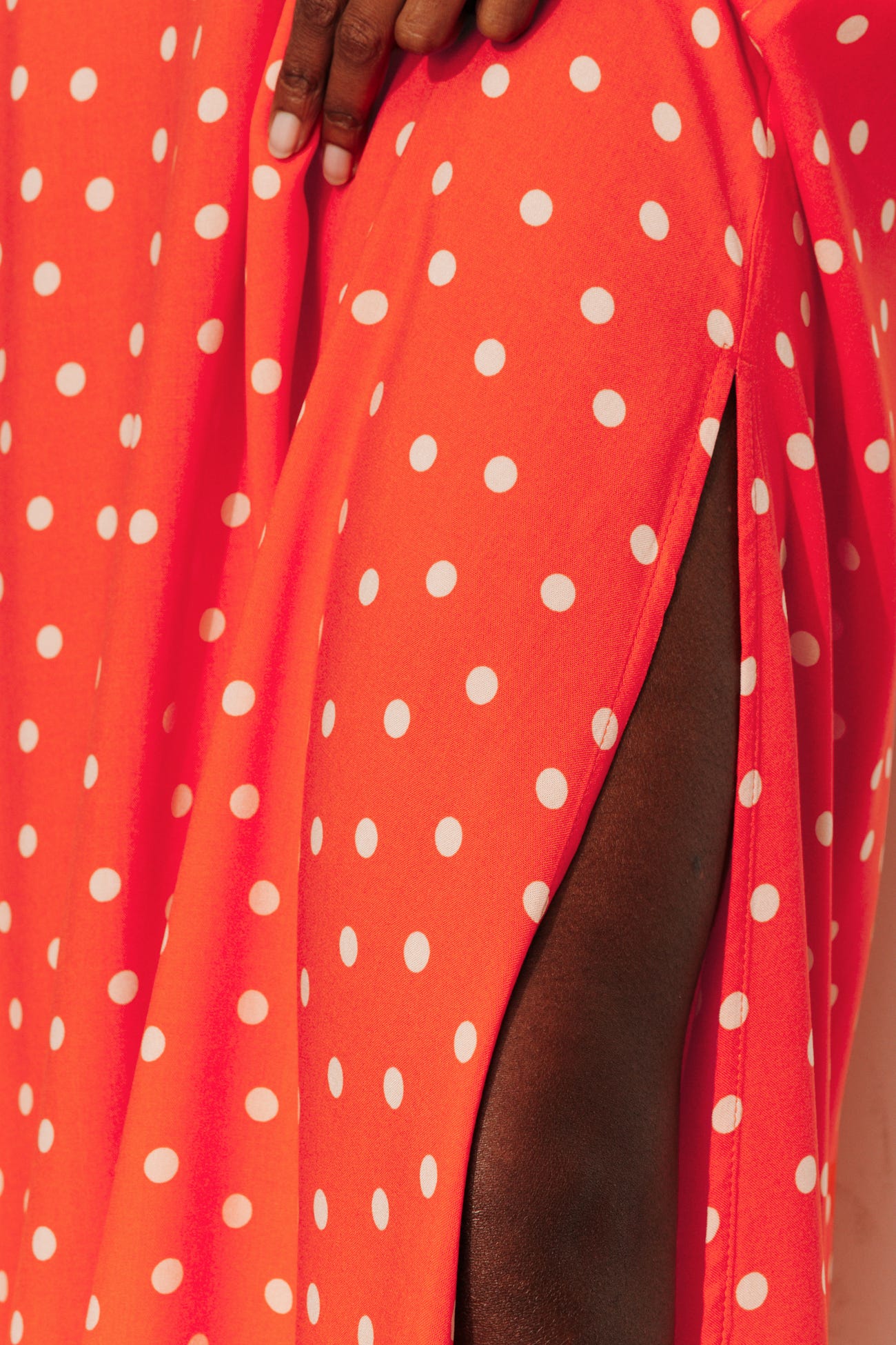 Robe longue à pois Femme