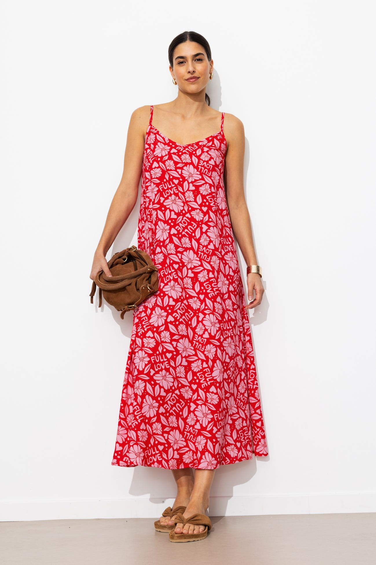 Robe longue à bretelles Femme