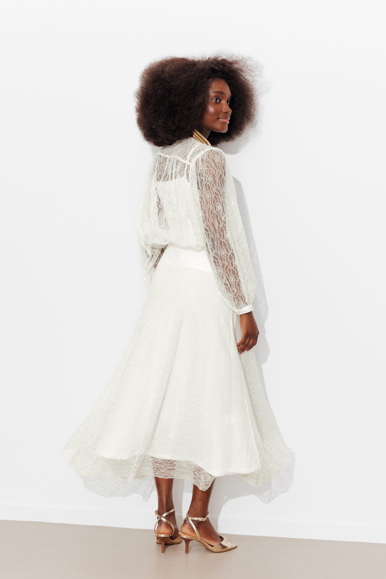 Longue jupe en dentelle Femme