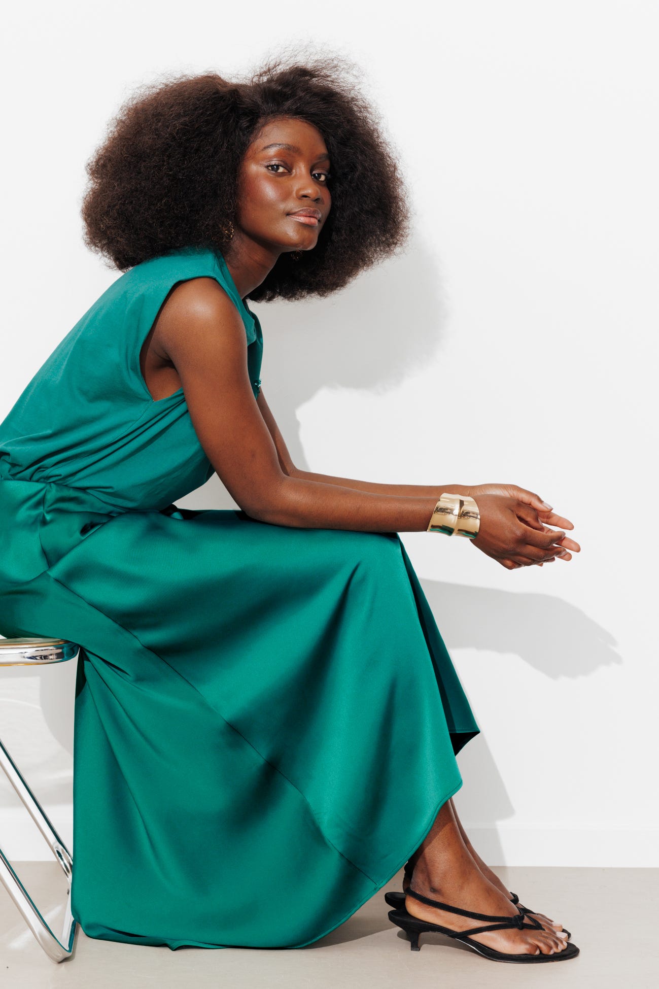 Jupe unie en satin Femmme