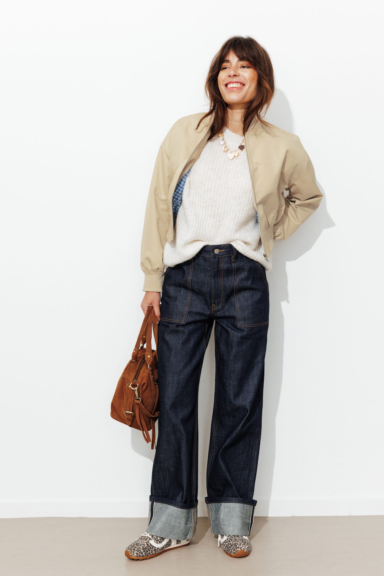 Blouson bomber court Femme