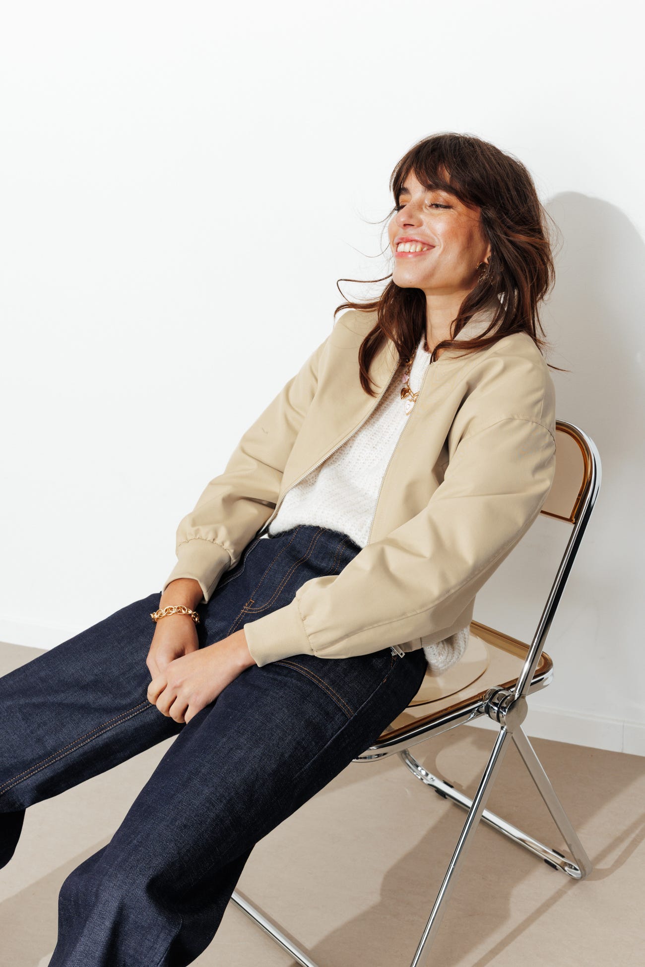 Blouson bomber court Femme