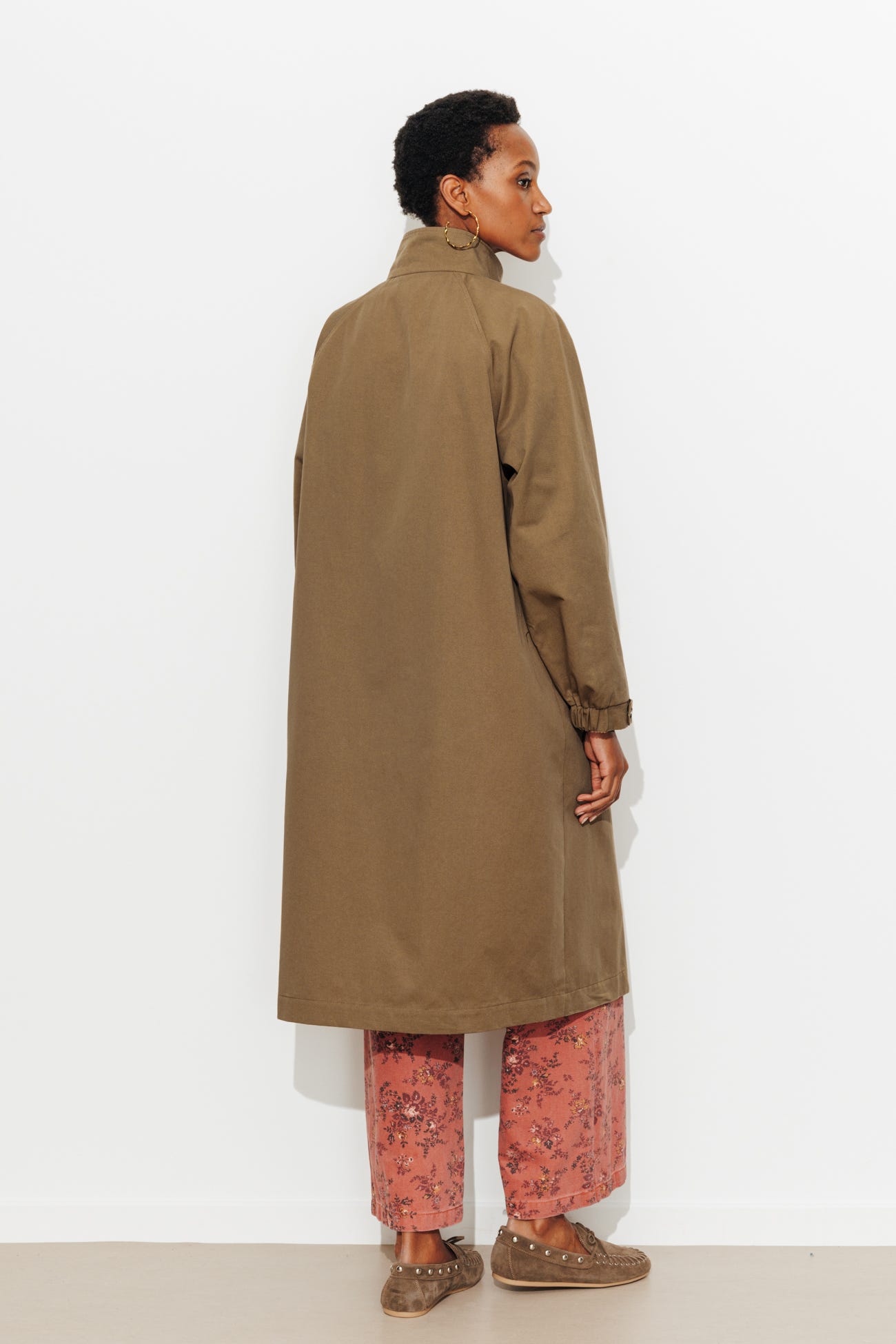 Trench long fluide Femme